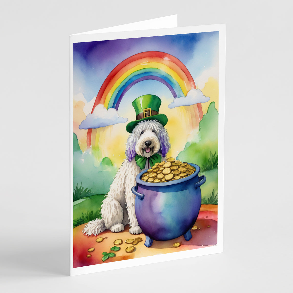Buy this Komondor St Patrick&#39;s Day Greeting Cards Pack of 8