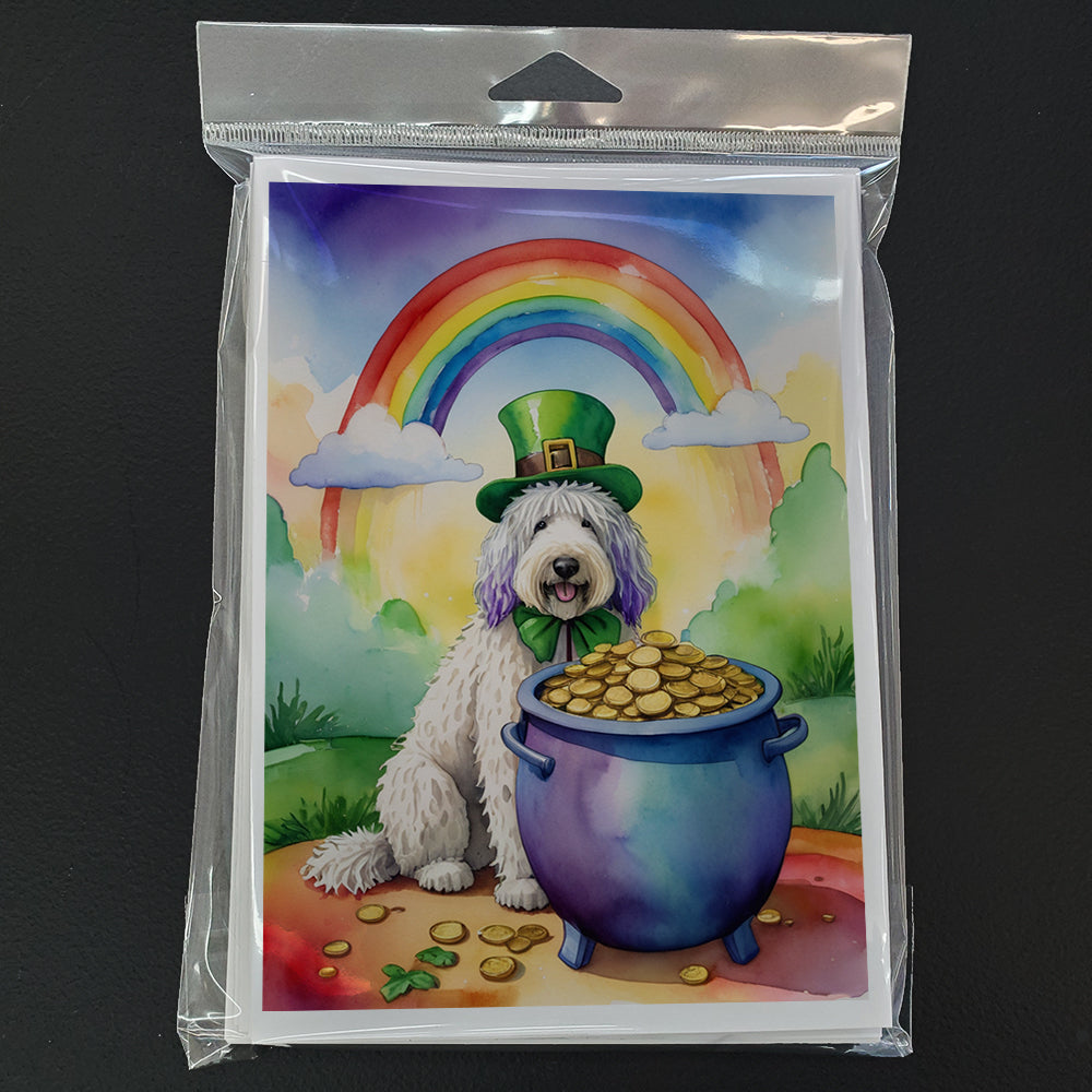 Komondor St Patrick's Day Greeting Cards Pack of 8