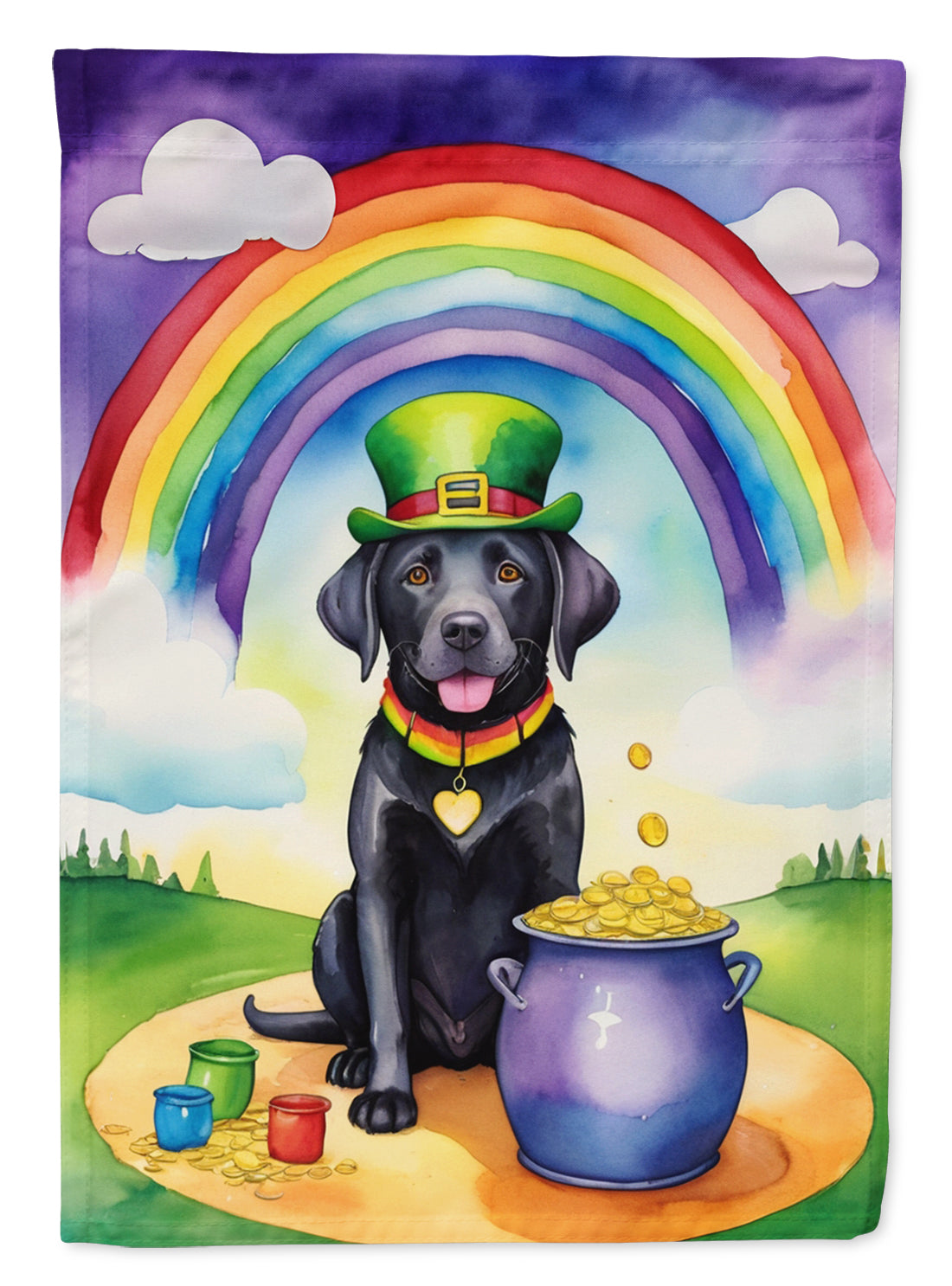 Buy this Labrador Retriever St Patrick&#39;s Day House Flag
