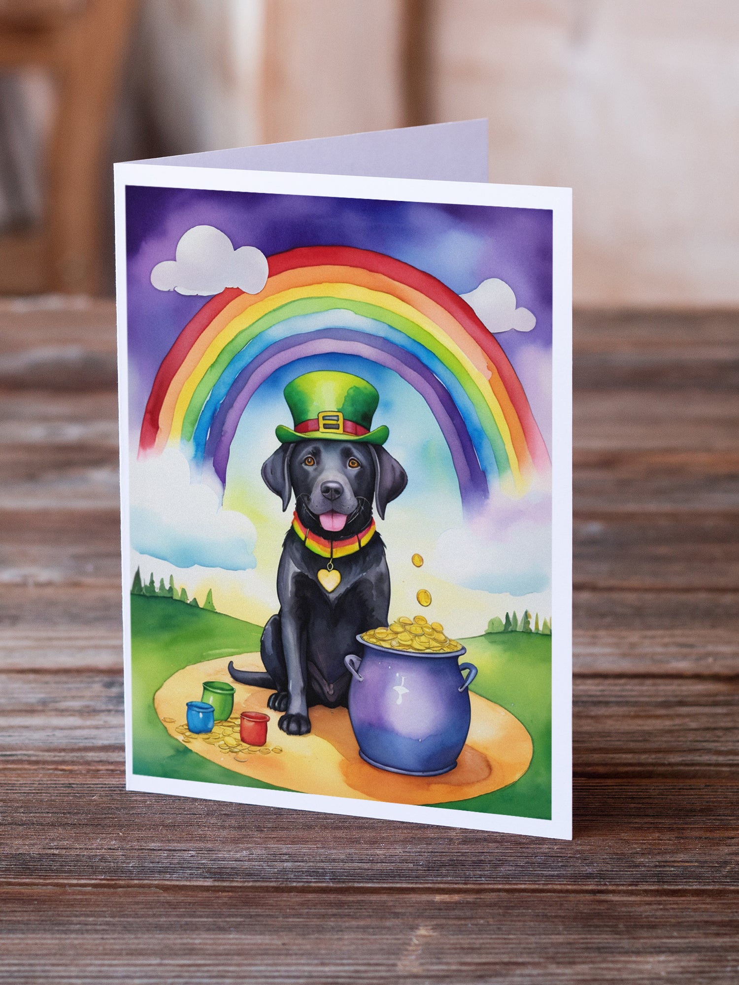 Labrador Retriever St Patrick's Day Greeting Cards Pack of 8