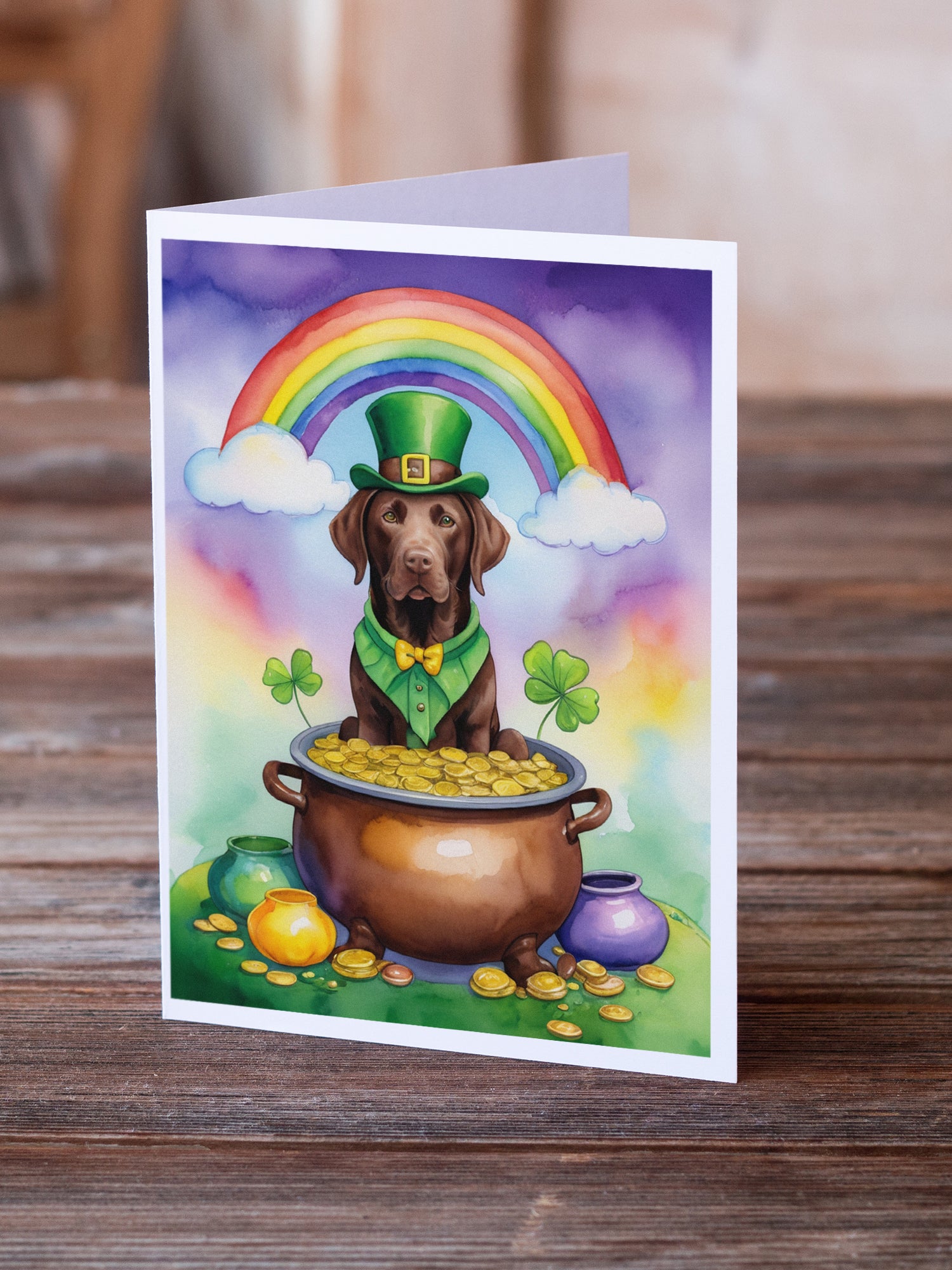 Buy this Labrador Retriever St Patrick's Day Greeting Cards Pack of 8