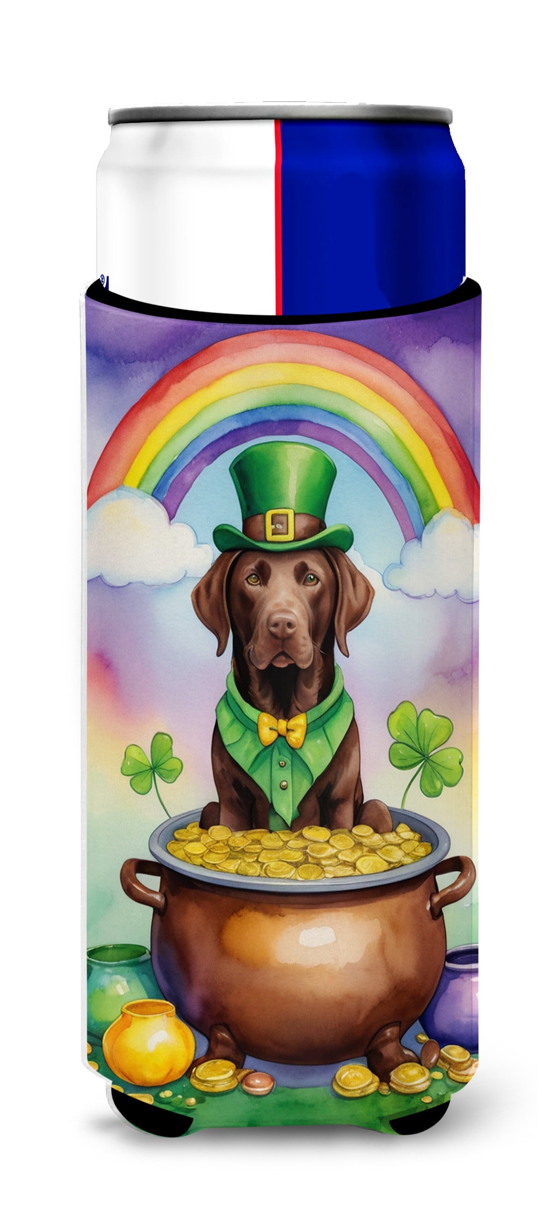 Buy this Labrador Retriever St Patrick&#39;s Day Hugger for Ultra Slim Cans