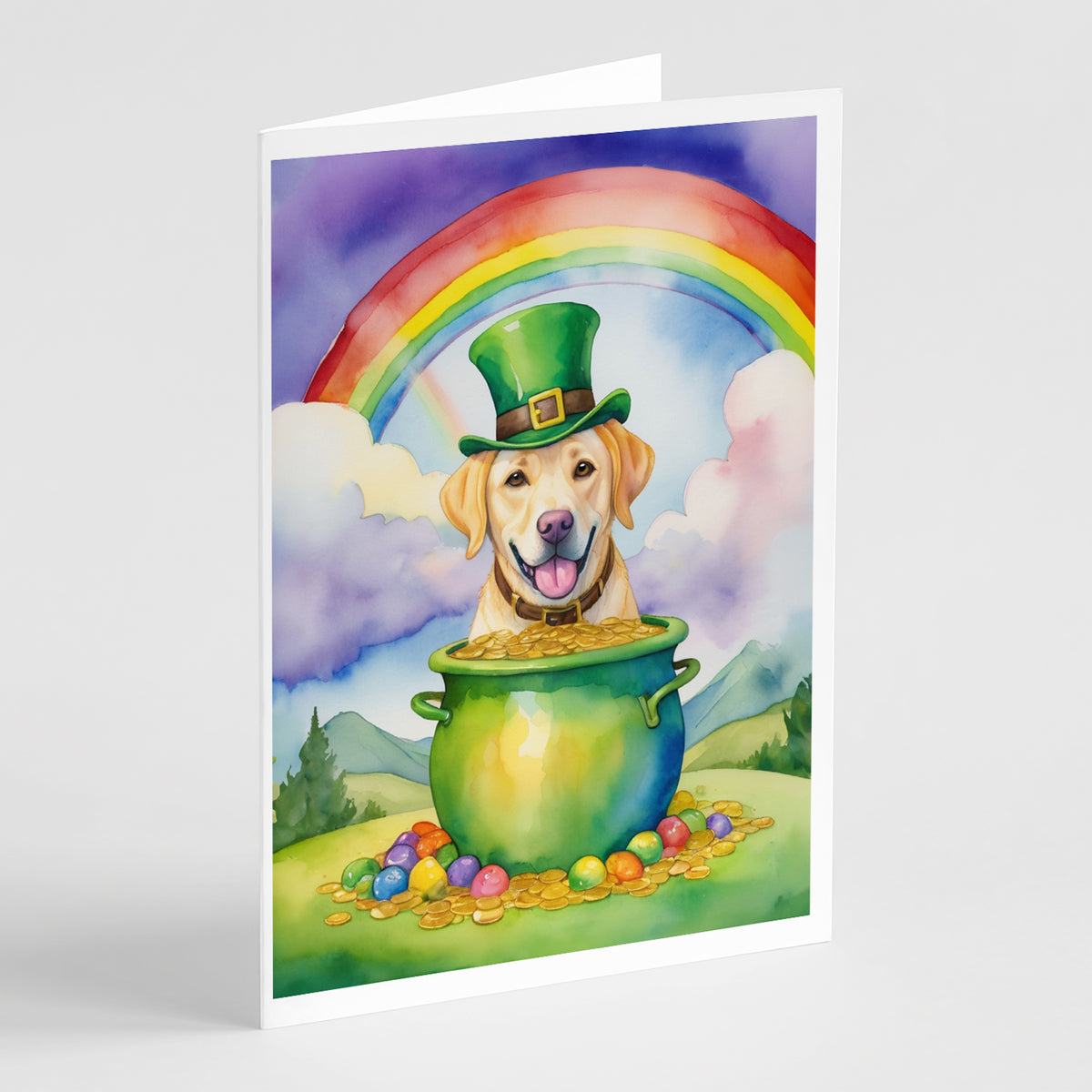 Buy this Labrador Retriever St Patrick&#39;s Day Greeting Cards Pack of 8