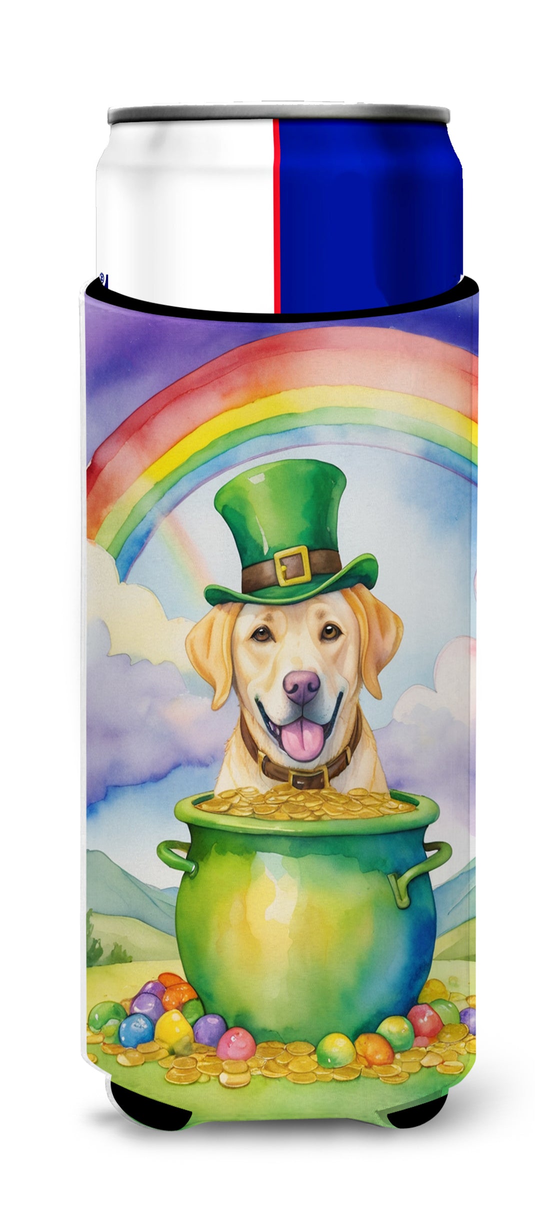 Buy this Labrador Retriever St Patrick&#39;s Day Hugger for Ultra Slim Cans