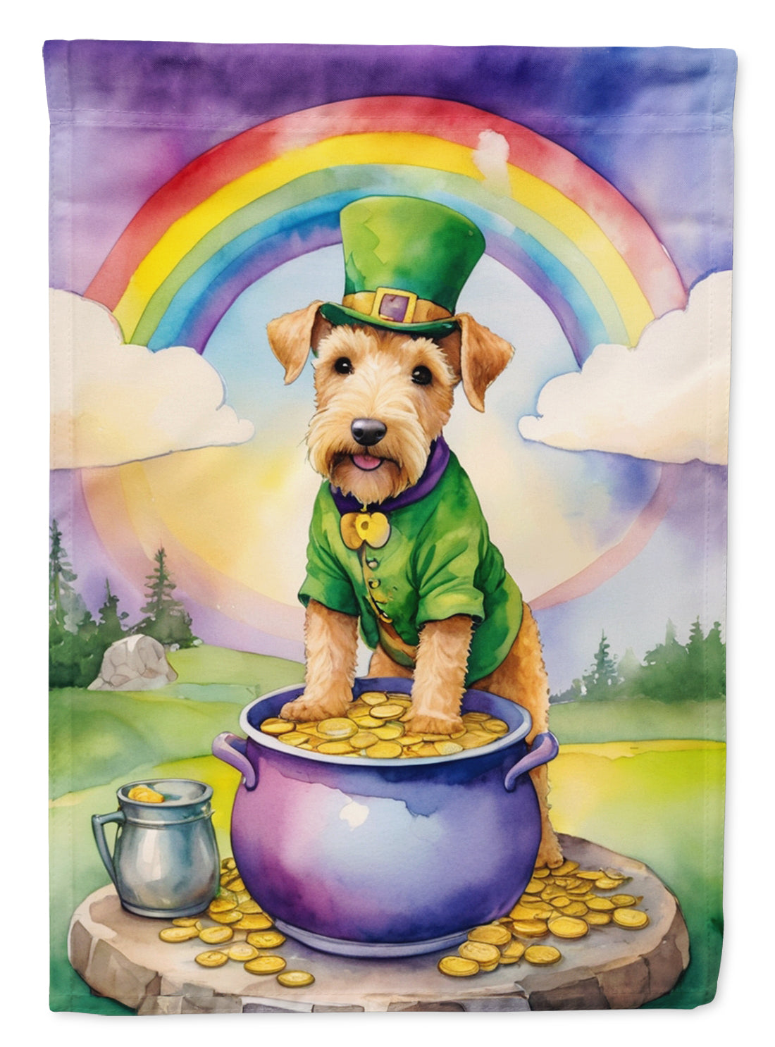 Buy this Lakeland Terrier St Patrick's Day Garden Flag