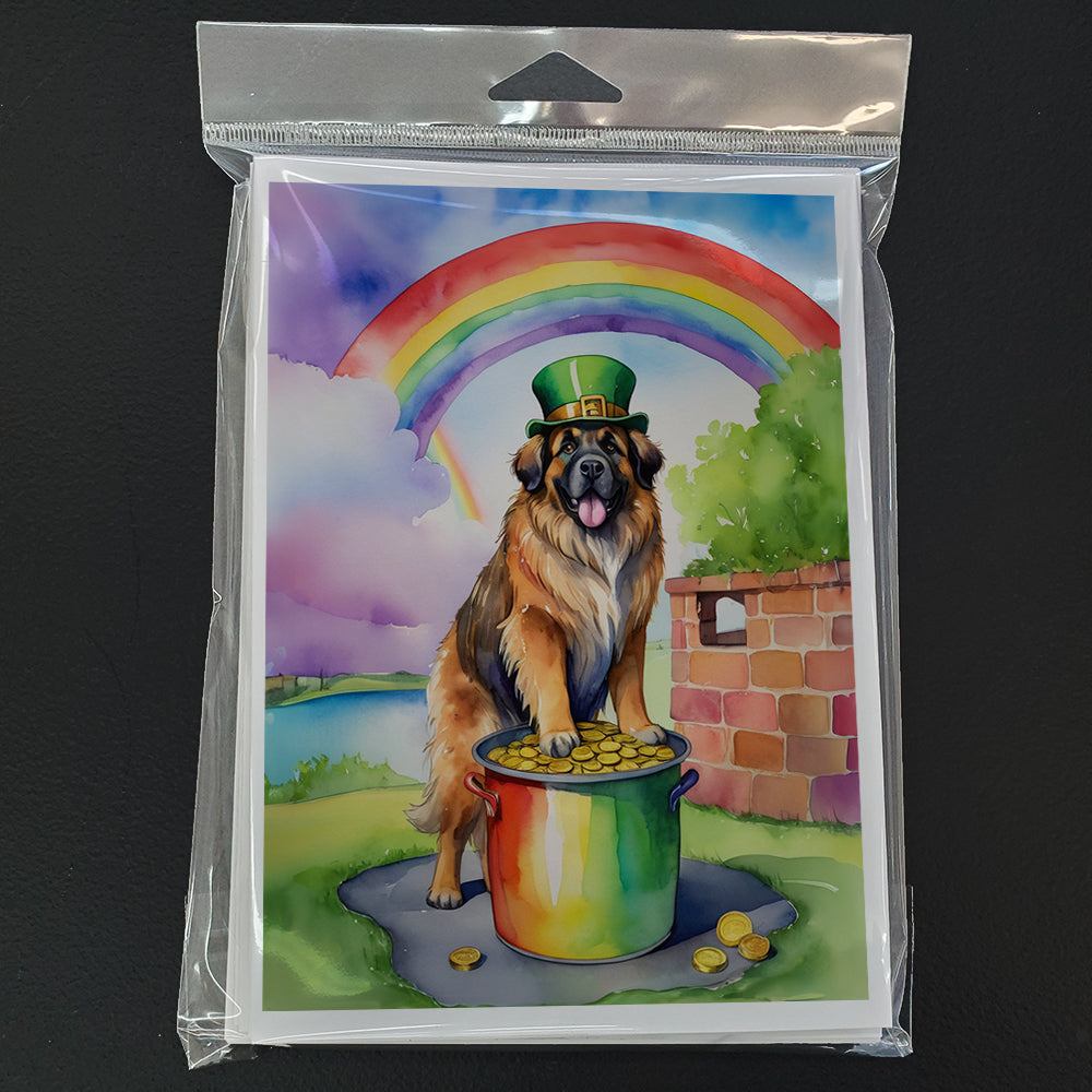 Leonberger St Patrick's Day Greeting Cards Pack of 8