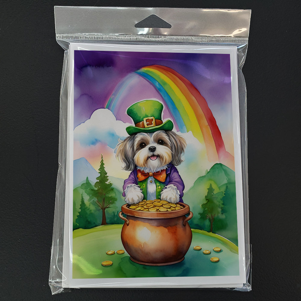 Lhasa Apso St Patrick's Day Greeting Cards Pack of 8