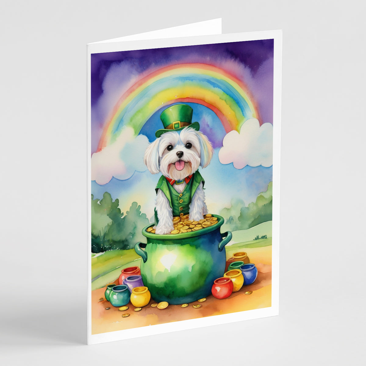 Buy this Maltese St Patrick&#39;s Day Greeting Cards Pack of 8