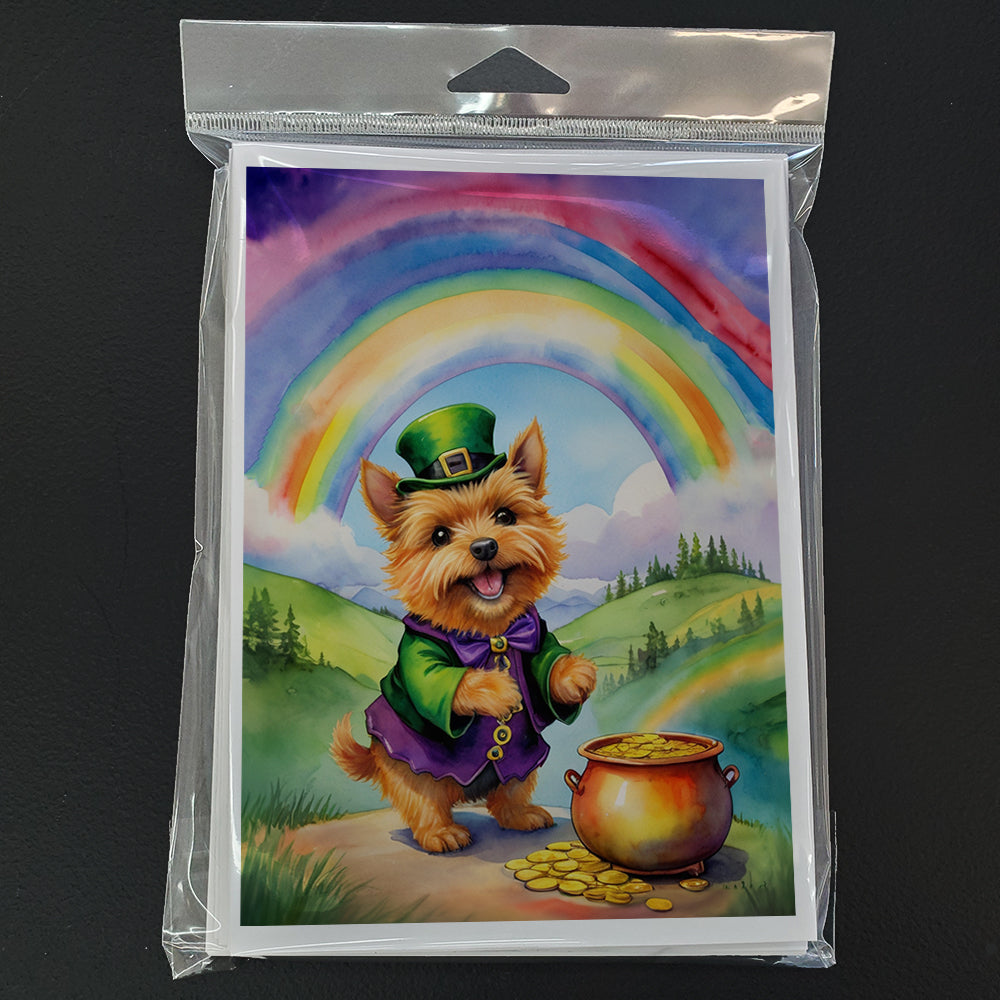 Norwich Terrier St Patrick's Day Greeting Cards Pack of 8
