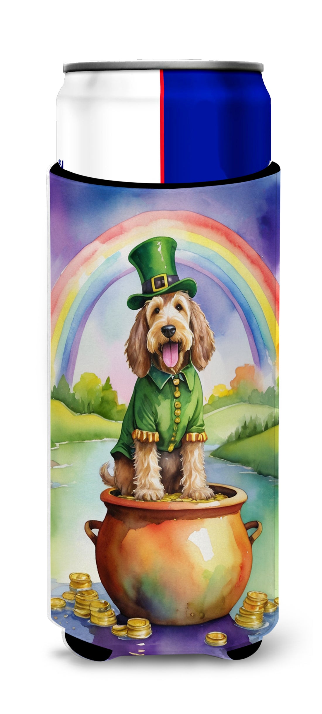 Buy this Otterhound St Patrick&#39;s Day Hugger for Ultra Slim Cans