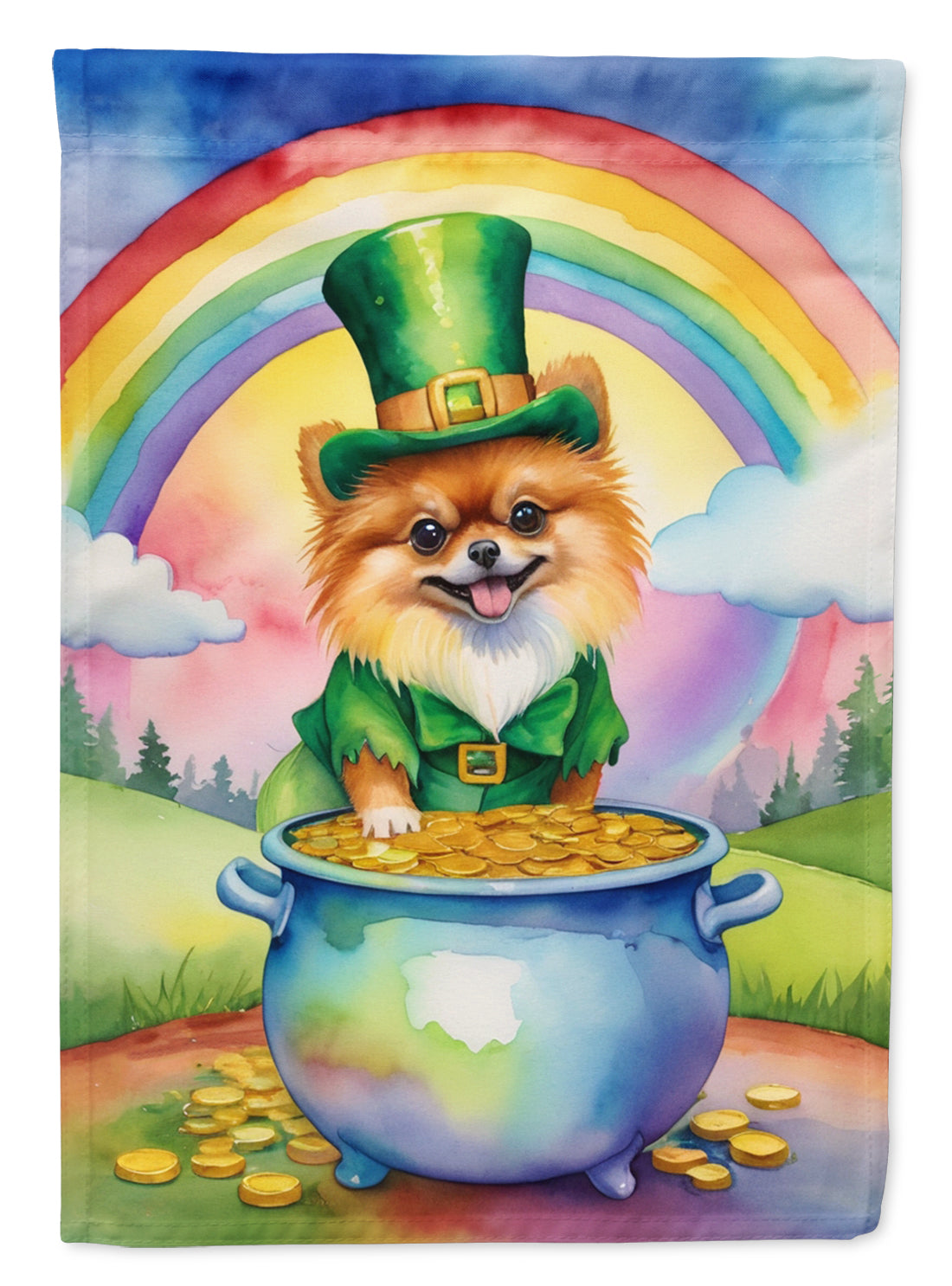 Buy this Pomeranian St Patrick&#39;s Day Garden Flag