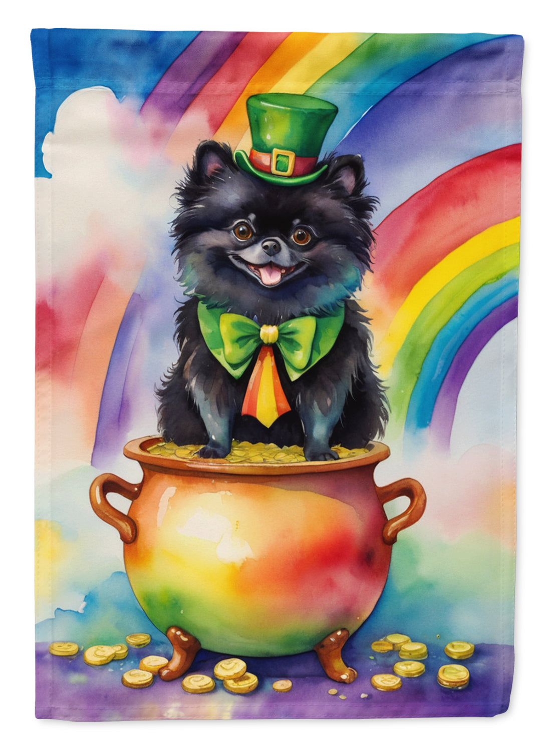 Buy this Pomeranian St Patrick&#39;s Day House Flag