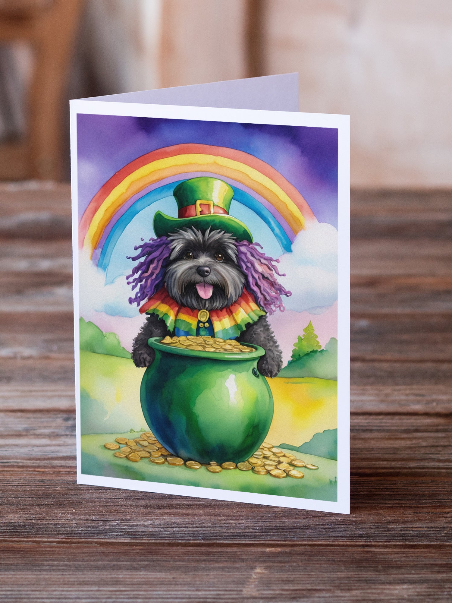 Puli St Patrick's Day Greeting Cards Pack of 8