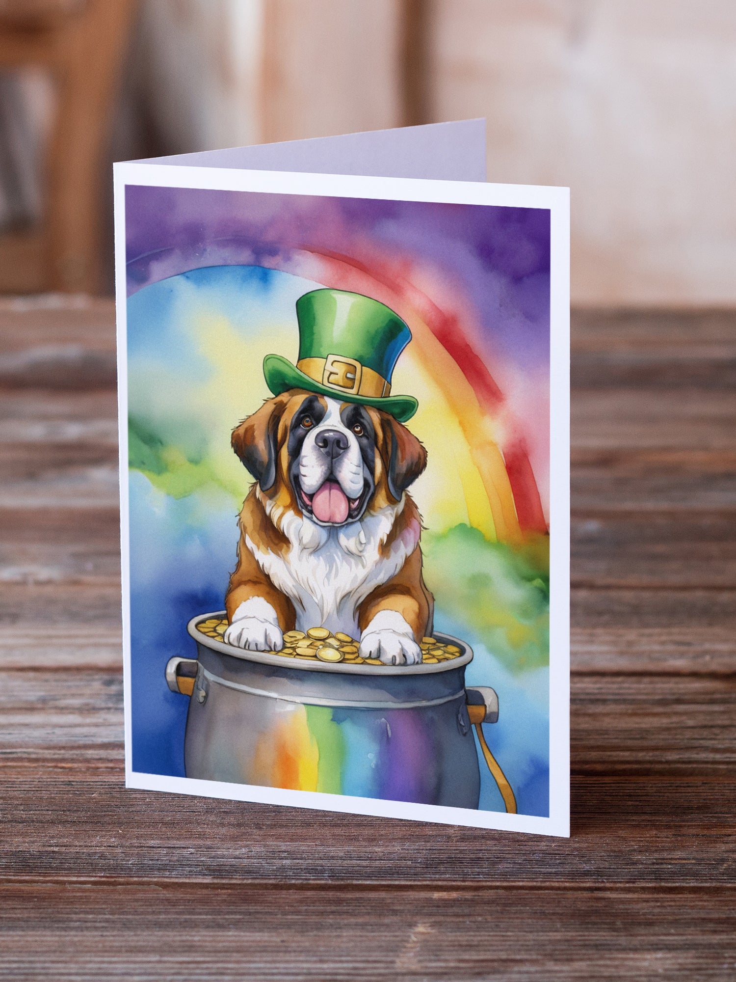 Buy this Saint Bernard St Patrick's Day Greeting Cards Pack of 8