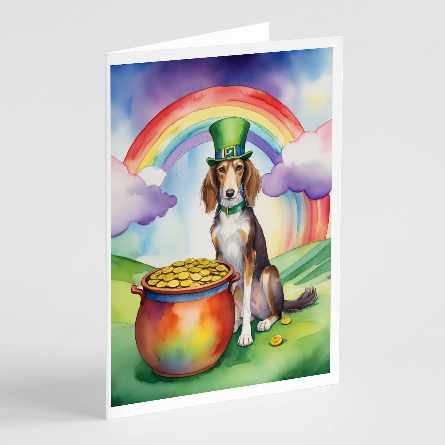 Buy this Saluki St Patrick's Day Greeting Cards Pack of 8