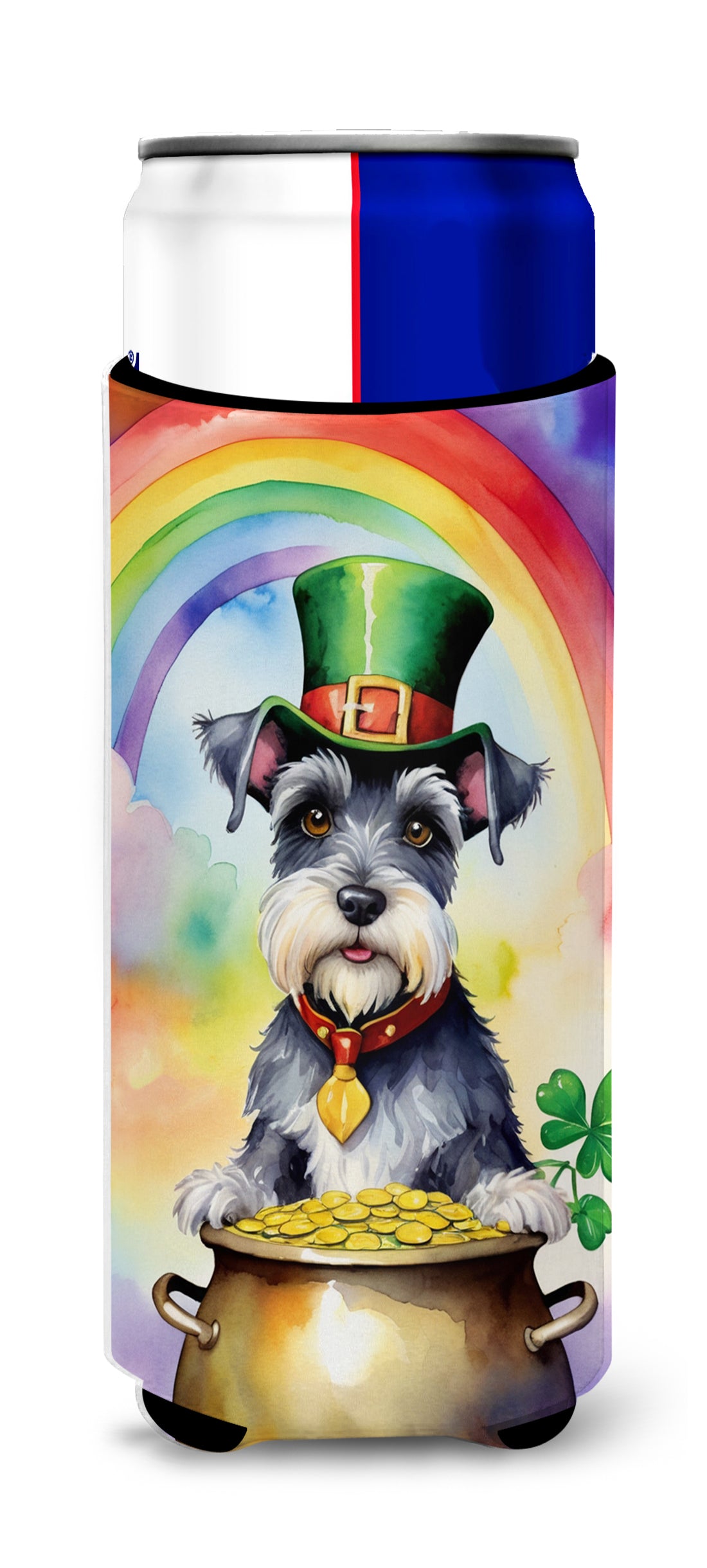 Buy this Schnauzer St Patrick&#39;s Day Hugger for Ultra Slim Cans