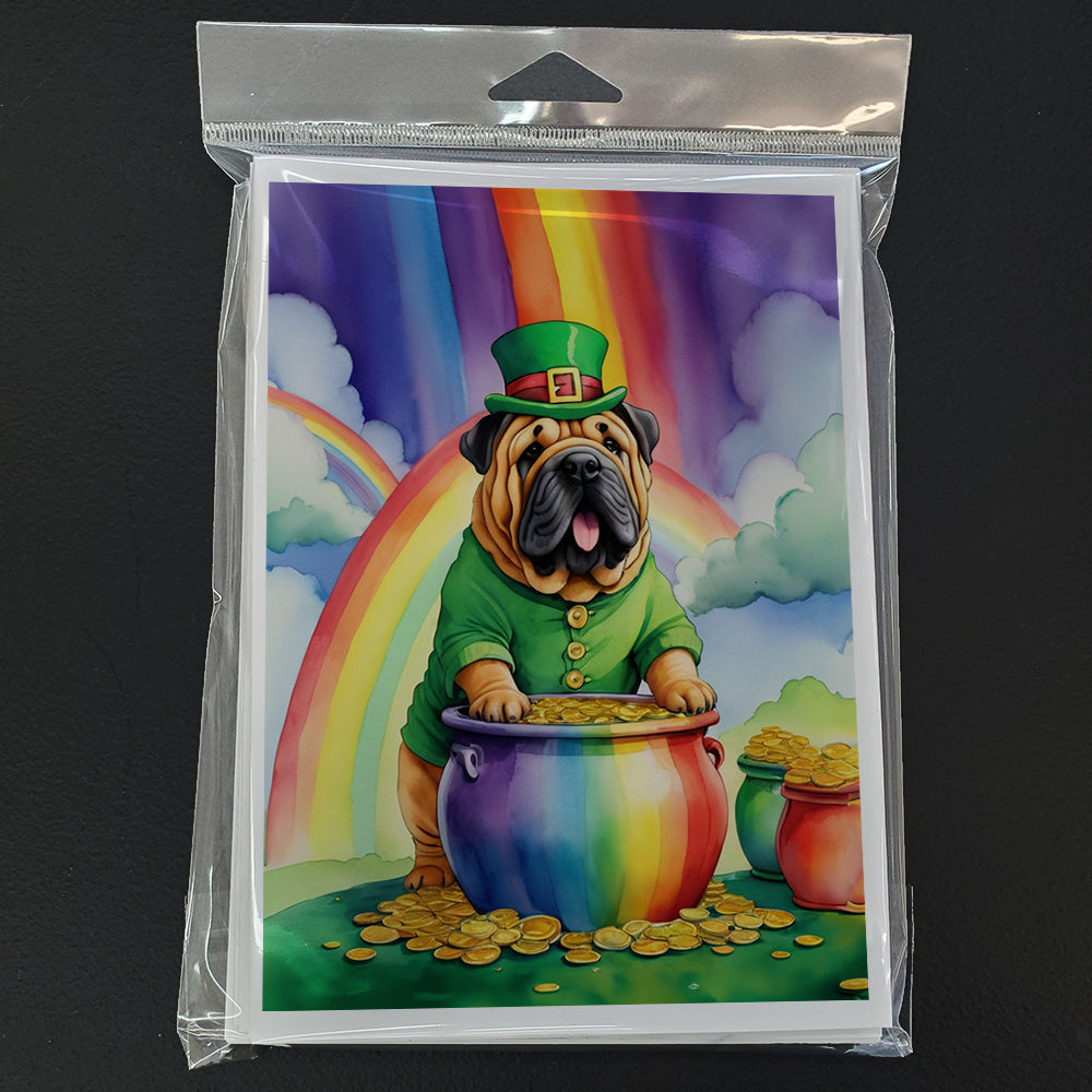 Shar Pei St Patrick's Day Greeting Cards Pack of 8