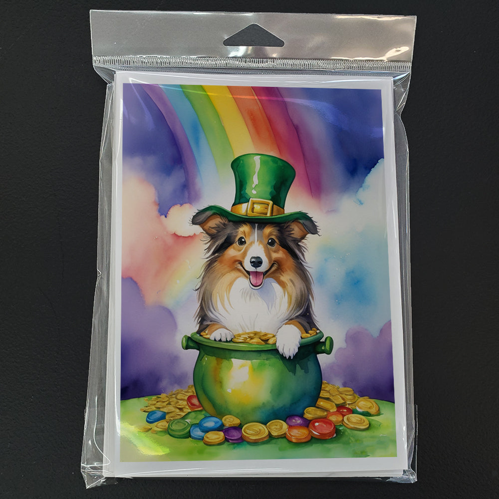 Sheltie St Patrick's Day Greeting Cards Pack of 8