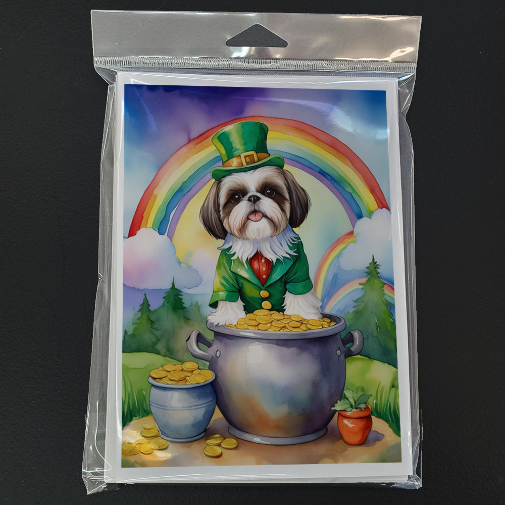 Shih Tzu St Patrick's Day Greeting Cards Pack of 8