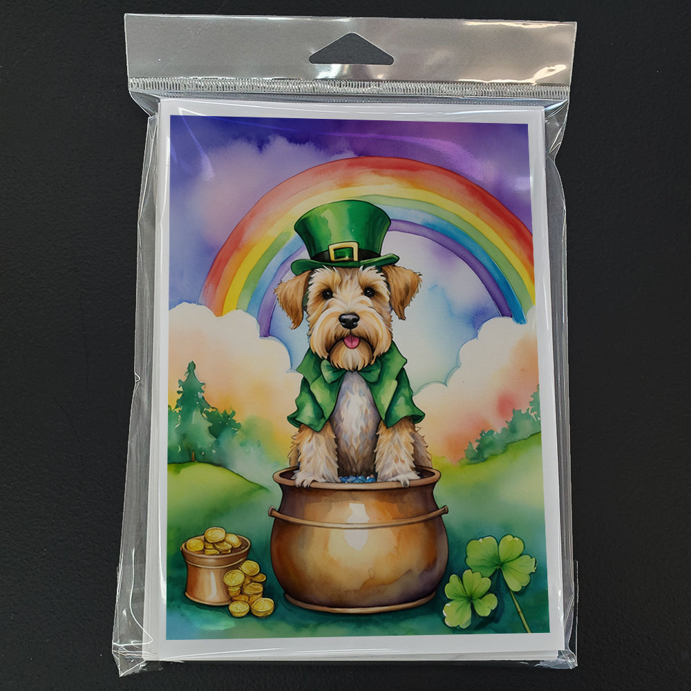 Wheaten Terrier St Patrick's Day Greeting Cards Pack of 8