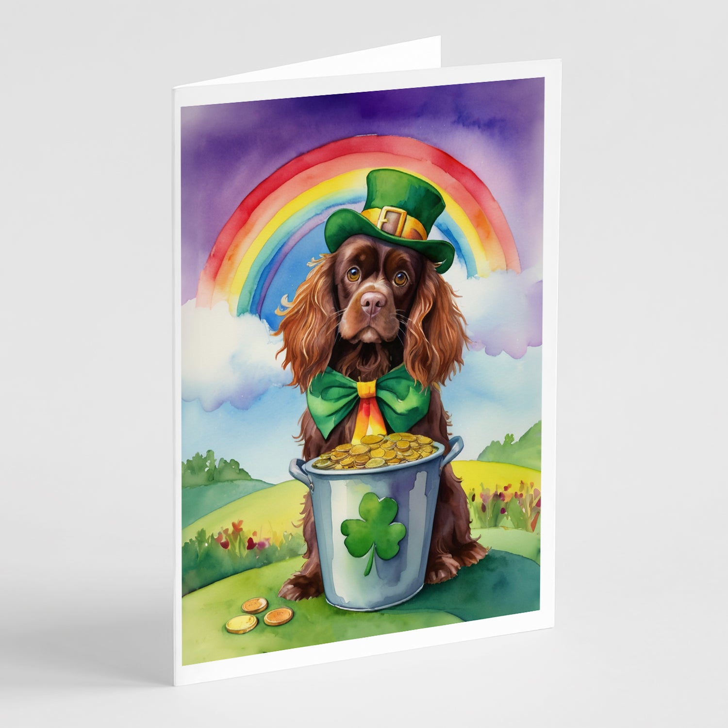 Buy this Sussex Spaniel St Patrick's Day Greeting Cards Pack of 8