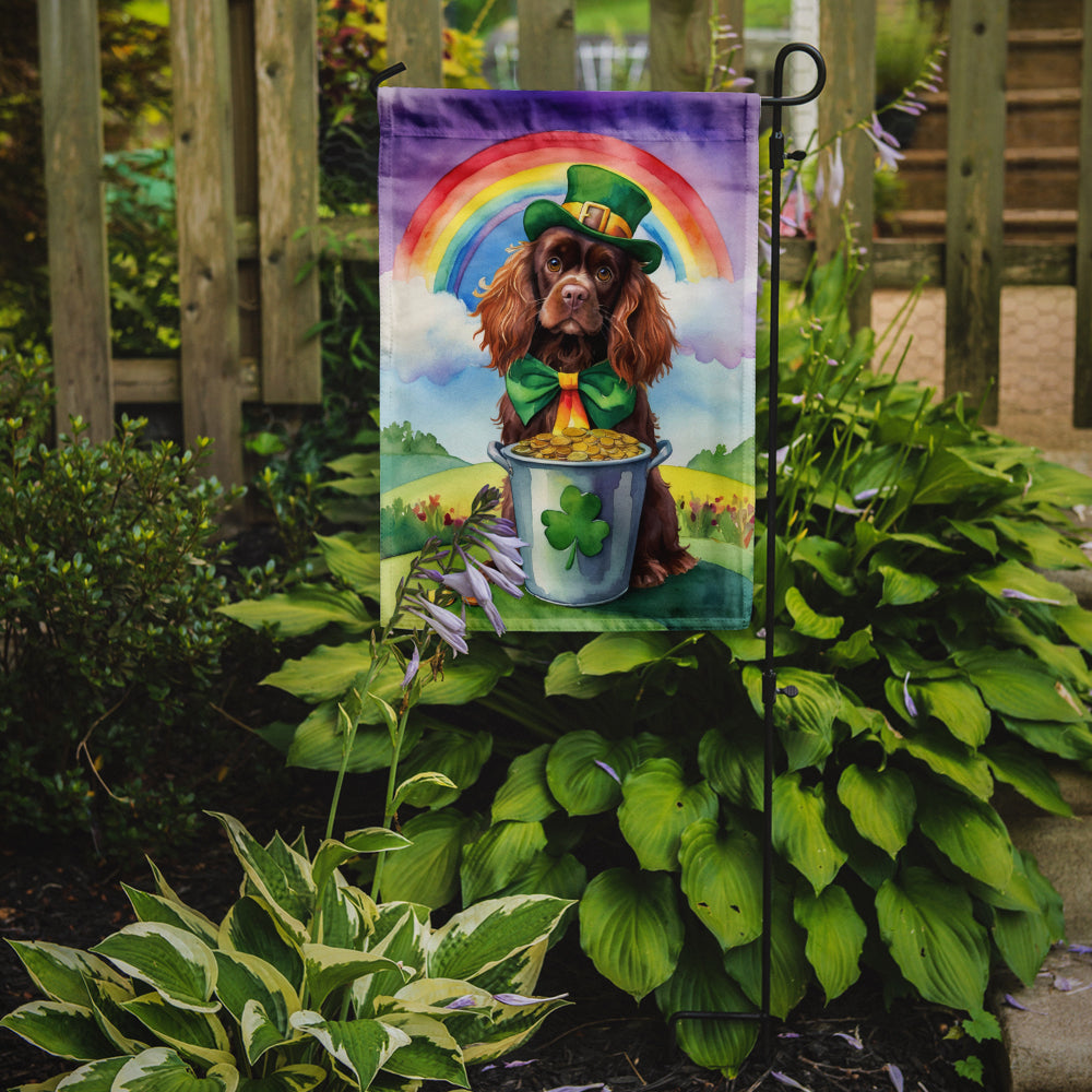 Buy this Sussex Spaniel St Patrick's Day Garden Flag