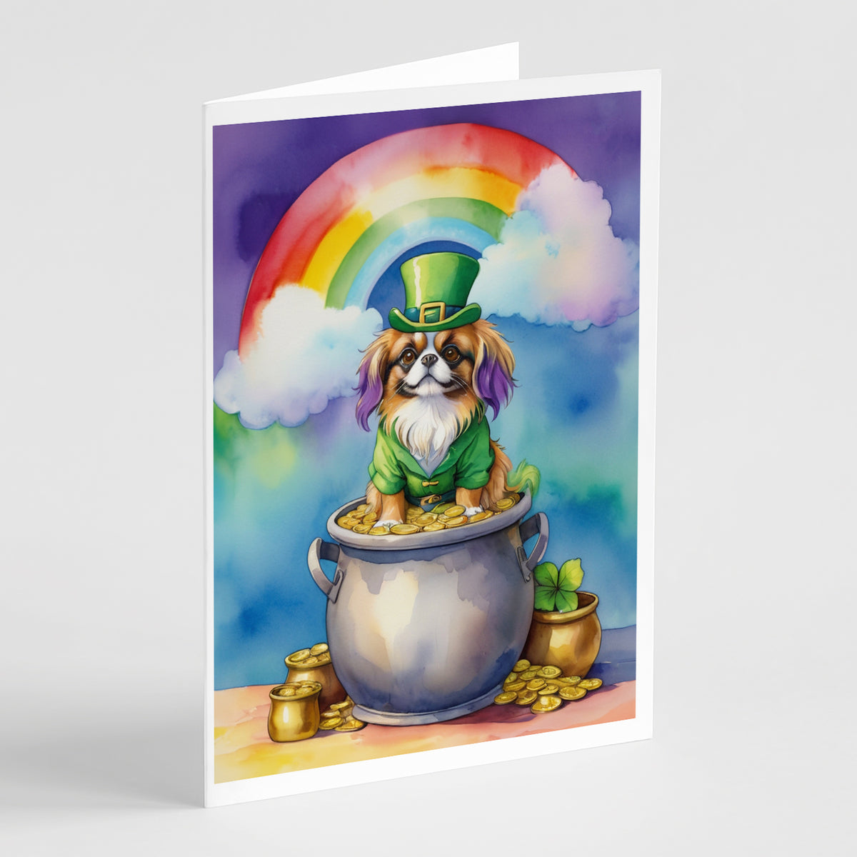 Buy this Tibetan Spaniel St Patrick&#39;s Day Greeting Cards Pack of 8