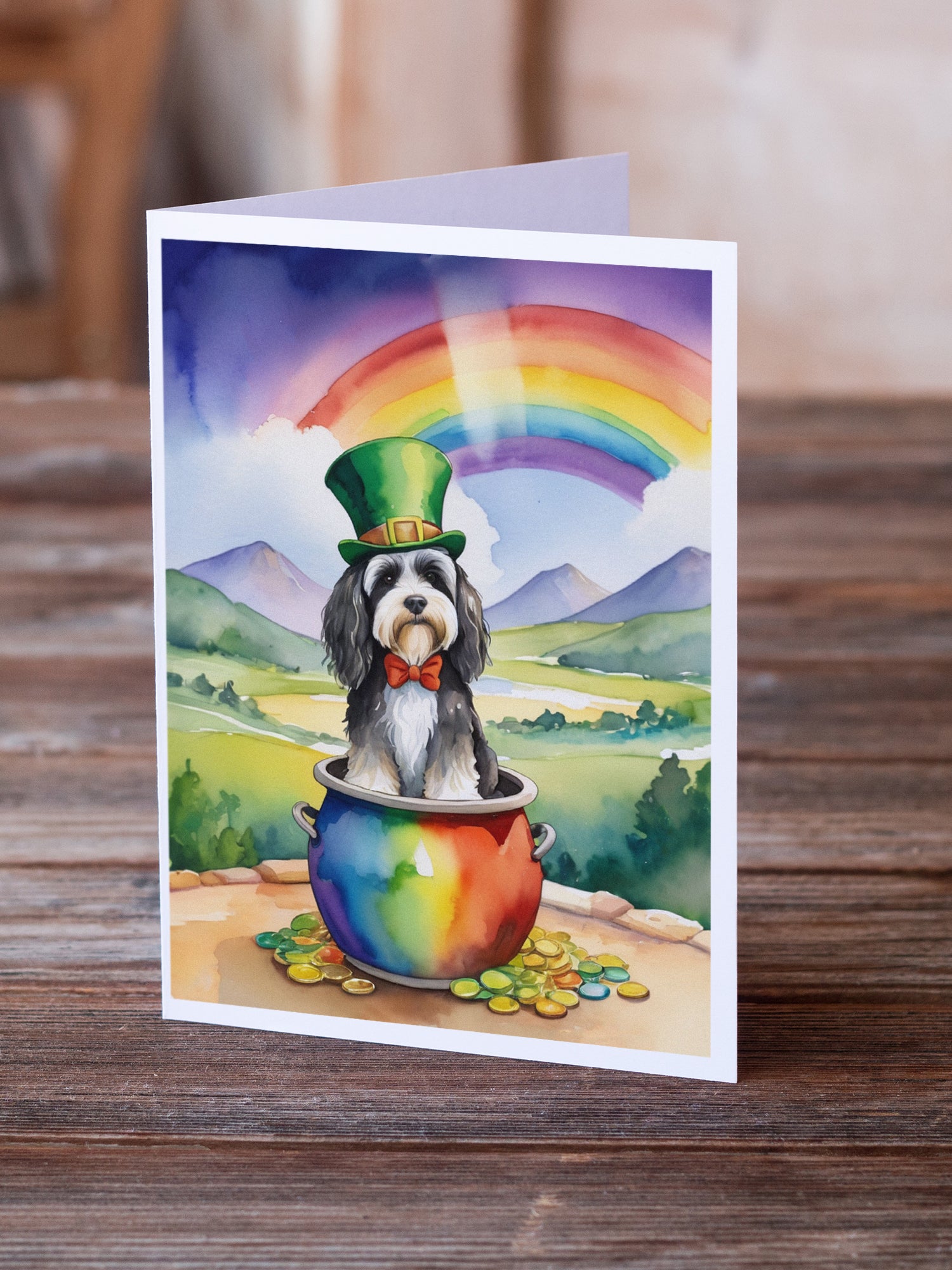 Buy this Tibetan Terrier St Patrick's Day Greeting Cards Pack of 8