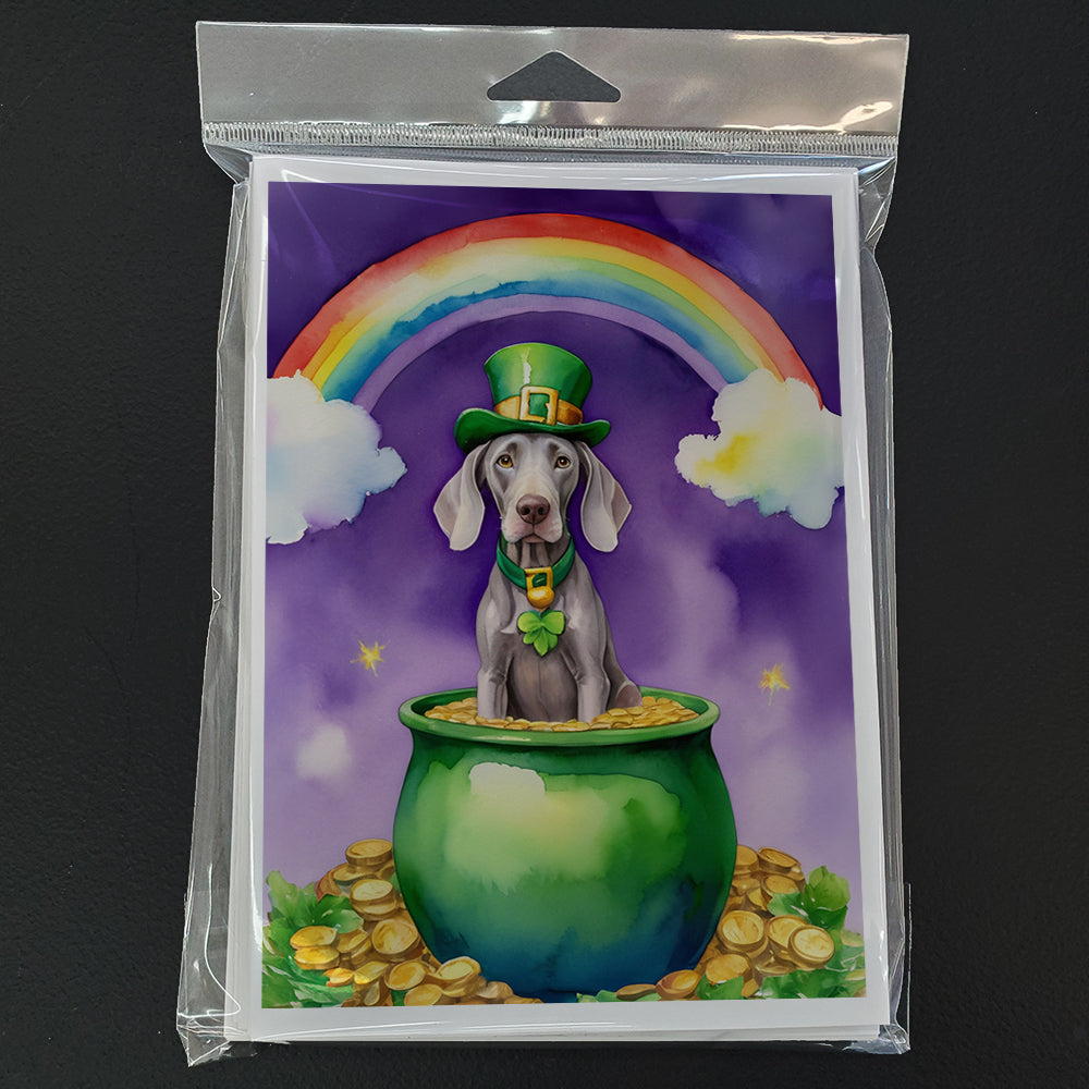Weimaraner St Patrick's Day Greeting Cards Pack of 8