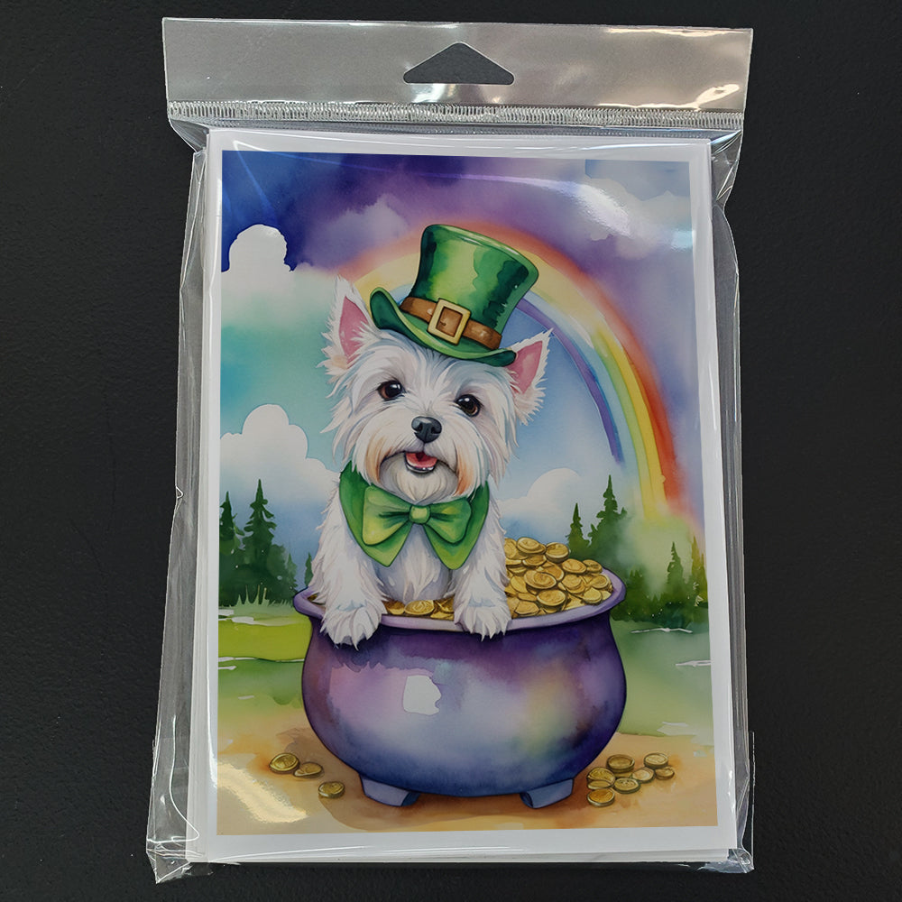 Westie St Patrick's Day Greeting Cards Pack of 8