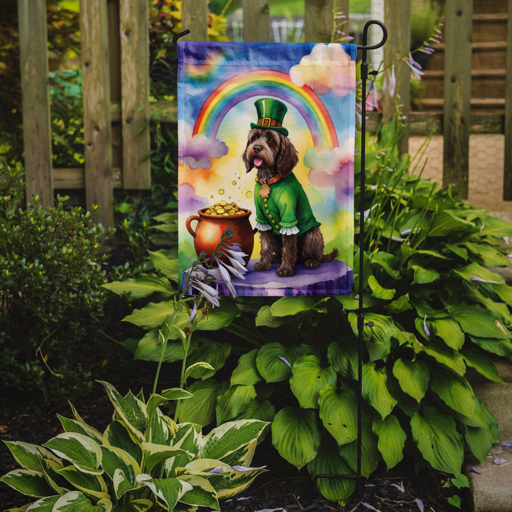 Wirehaired Pointing Griffon St Patrick's Day Garden Flag