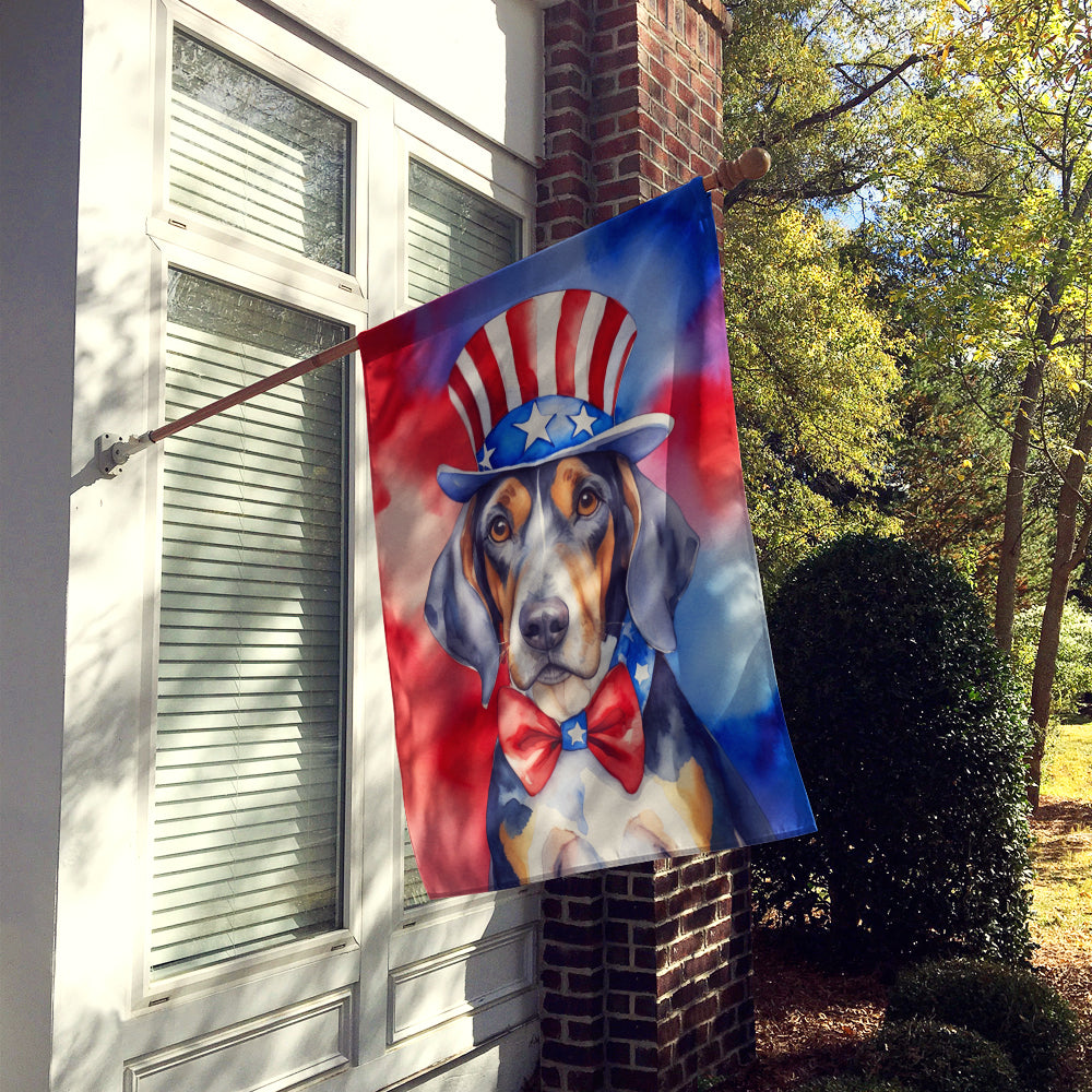 American English Coonhound Patriotic American House Flag