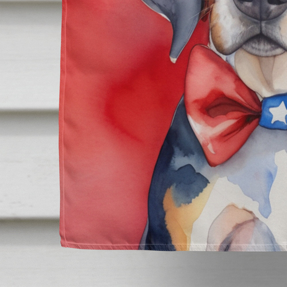 American English Coonhound Patriotic American House Flag