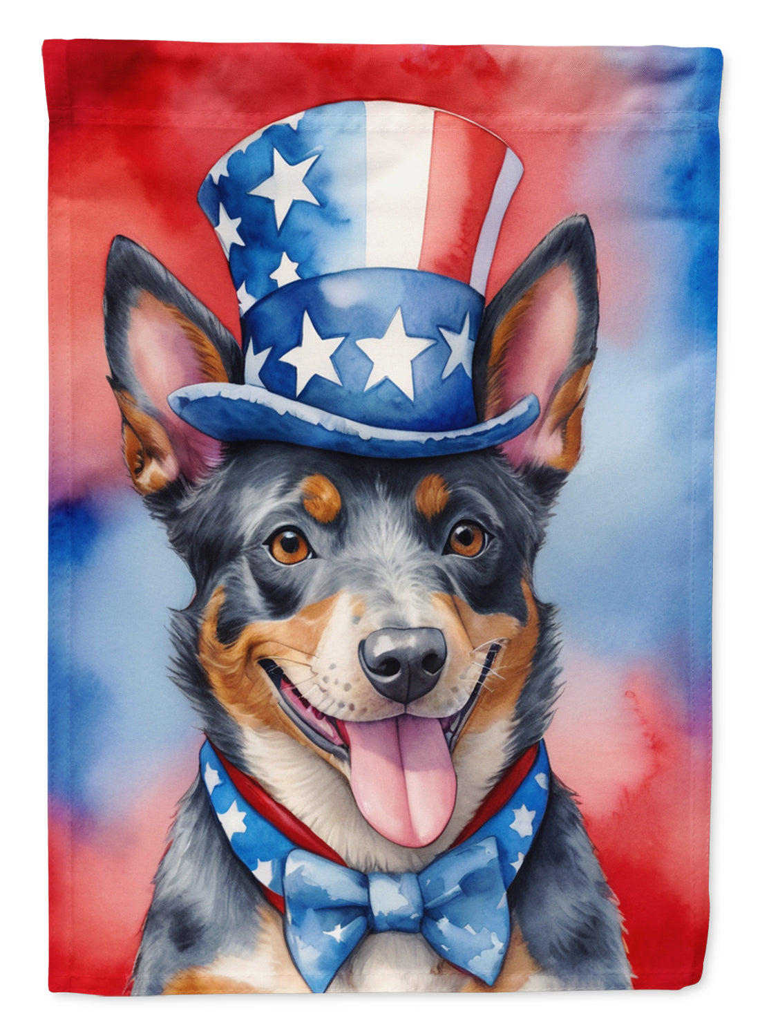 Buy this Australian Cattle Dog Patriotic American House Flag