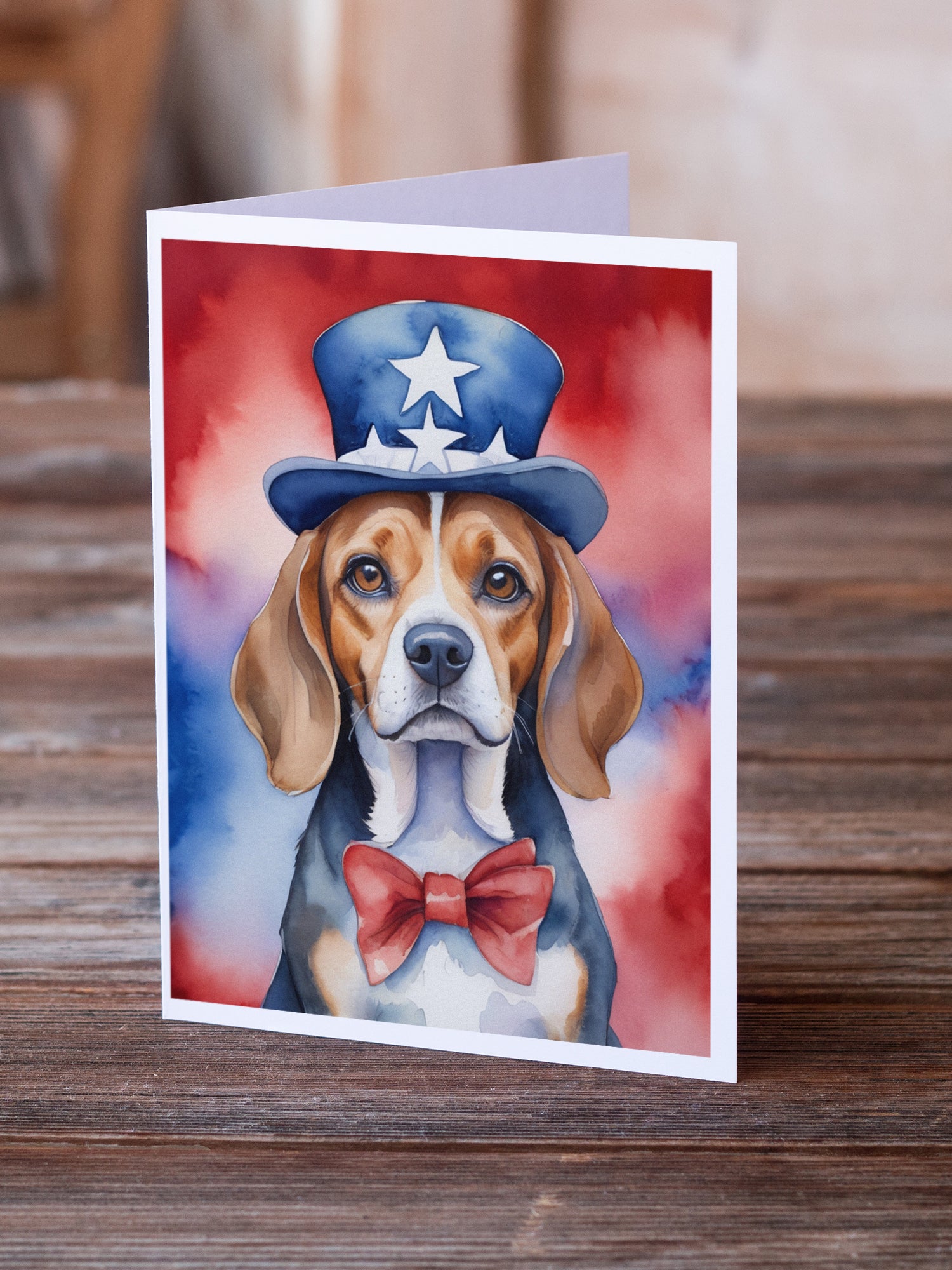 Buy this Beagle Patriotic American Greeting Cards Pack of 8