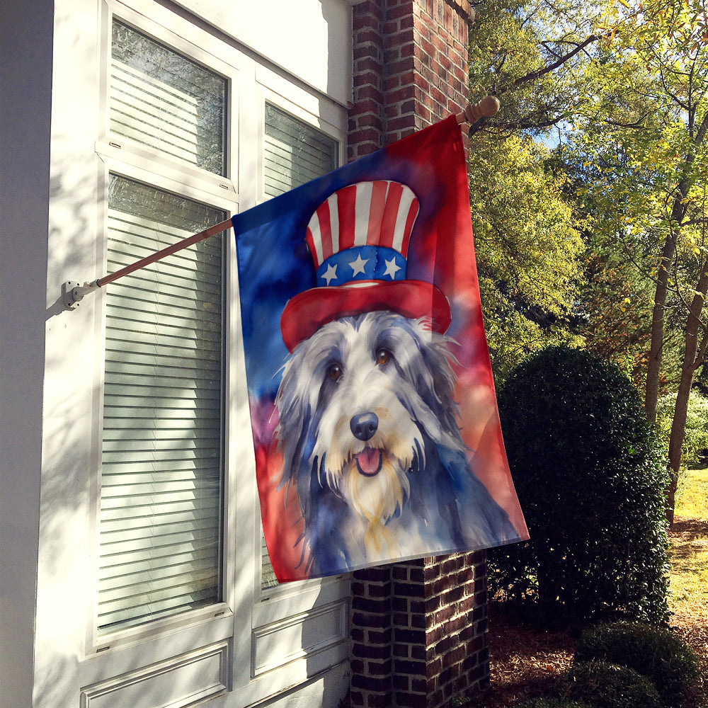 Buy this Bearded Collie Patriotic American House Flag