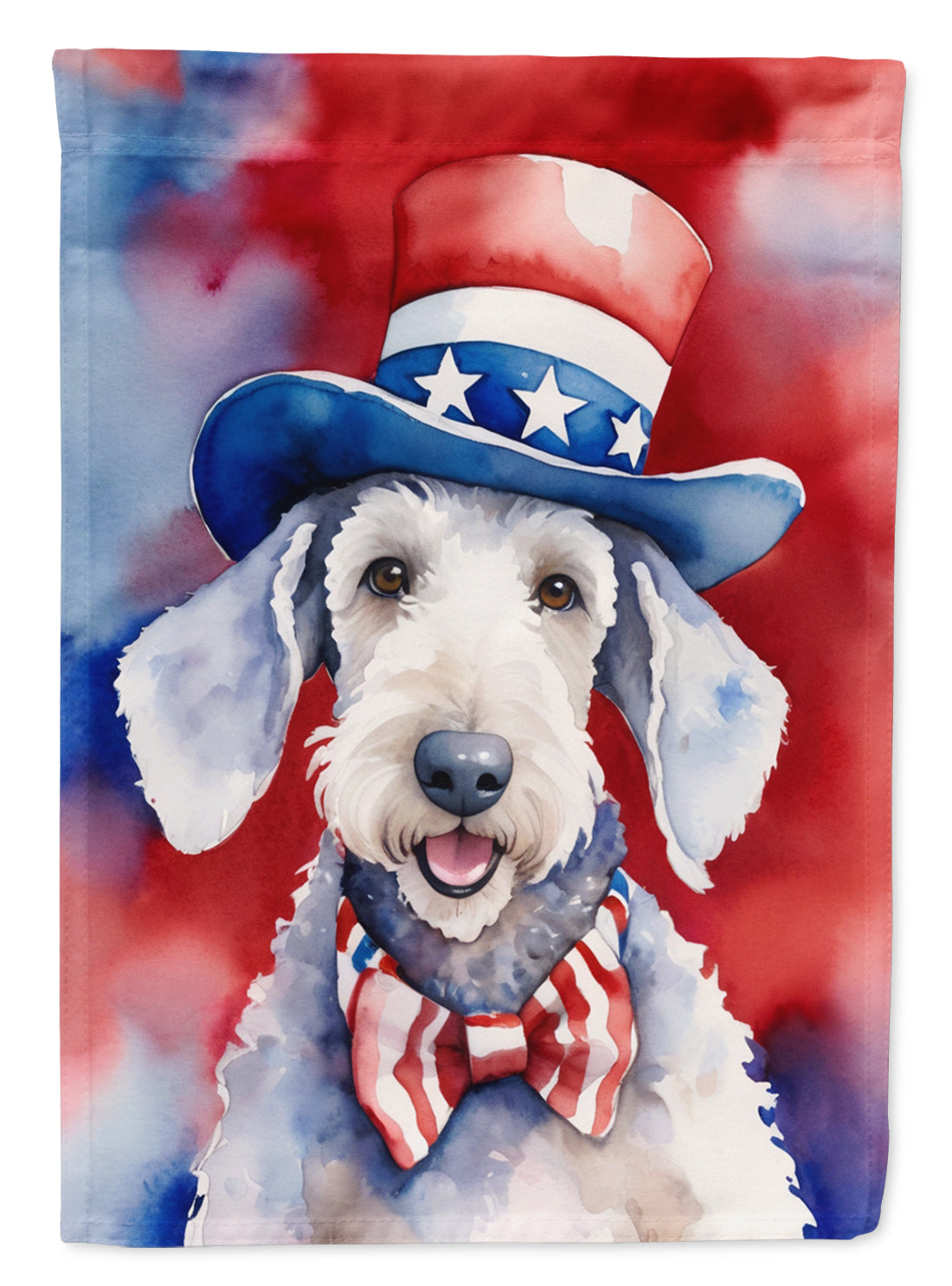 Buy this Bedlington Terrier Patriotic American House Flag