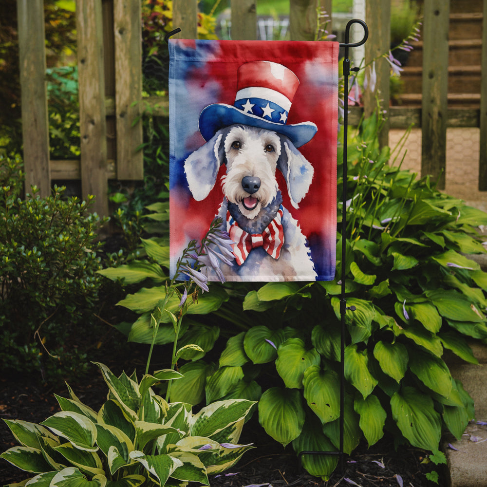 Bedlington Terrier Patriotic American Garden Flag