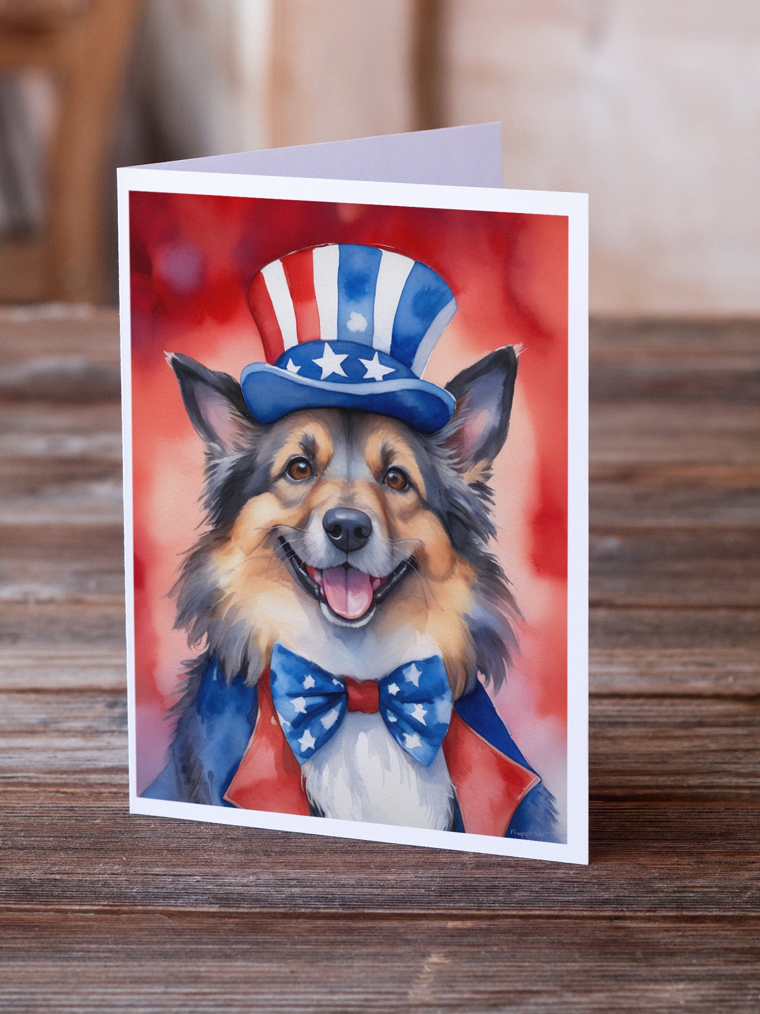 Buy this Belgian Tervuren Patriotic American Greeting Cards Pack of 8