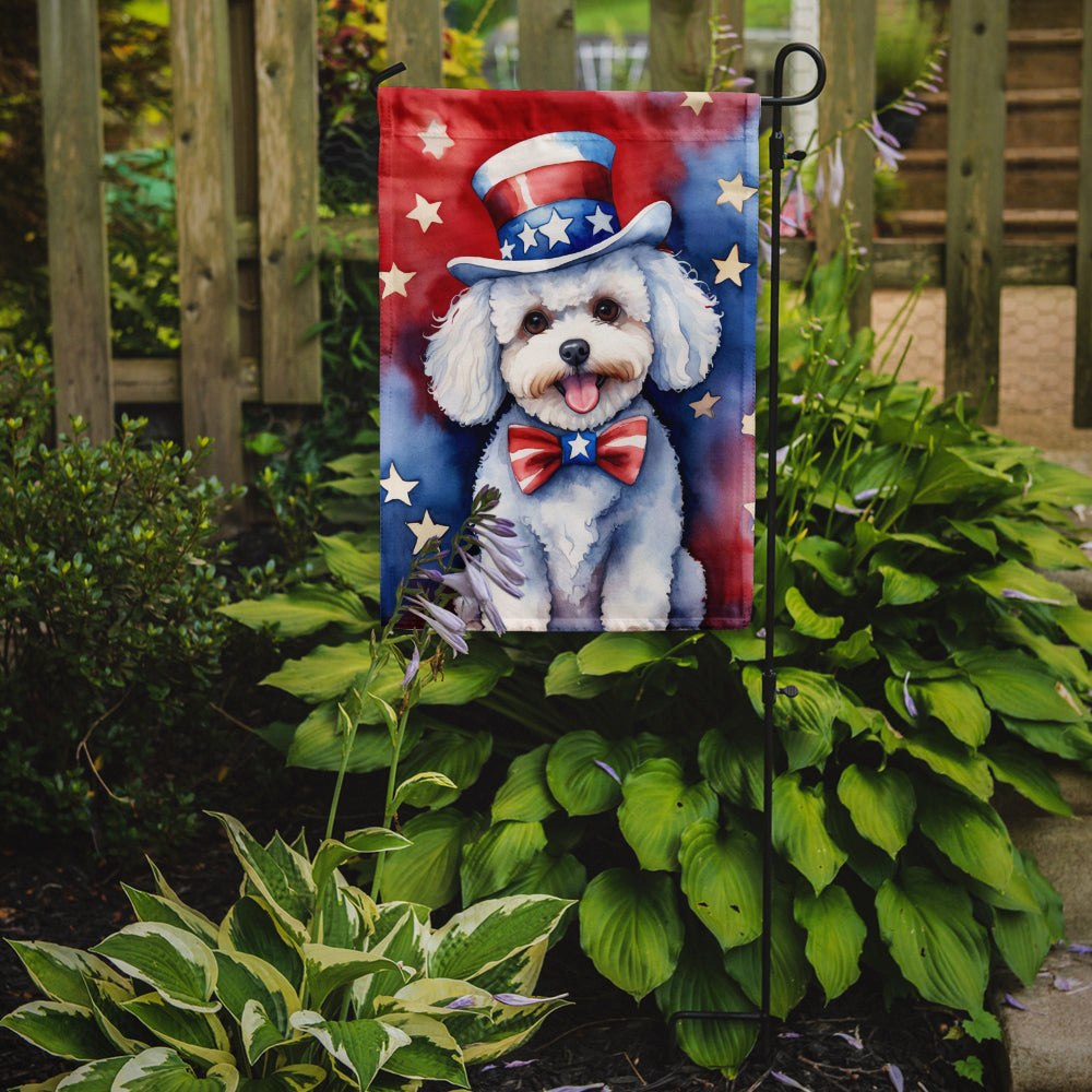Buy this Bichon Frise Patriotic American Garden Flag