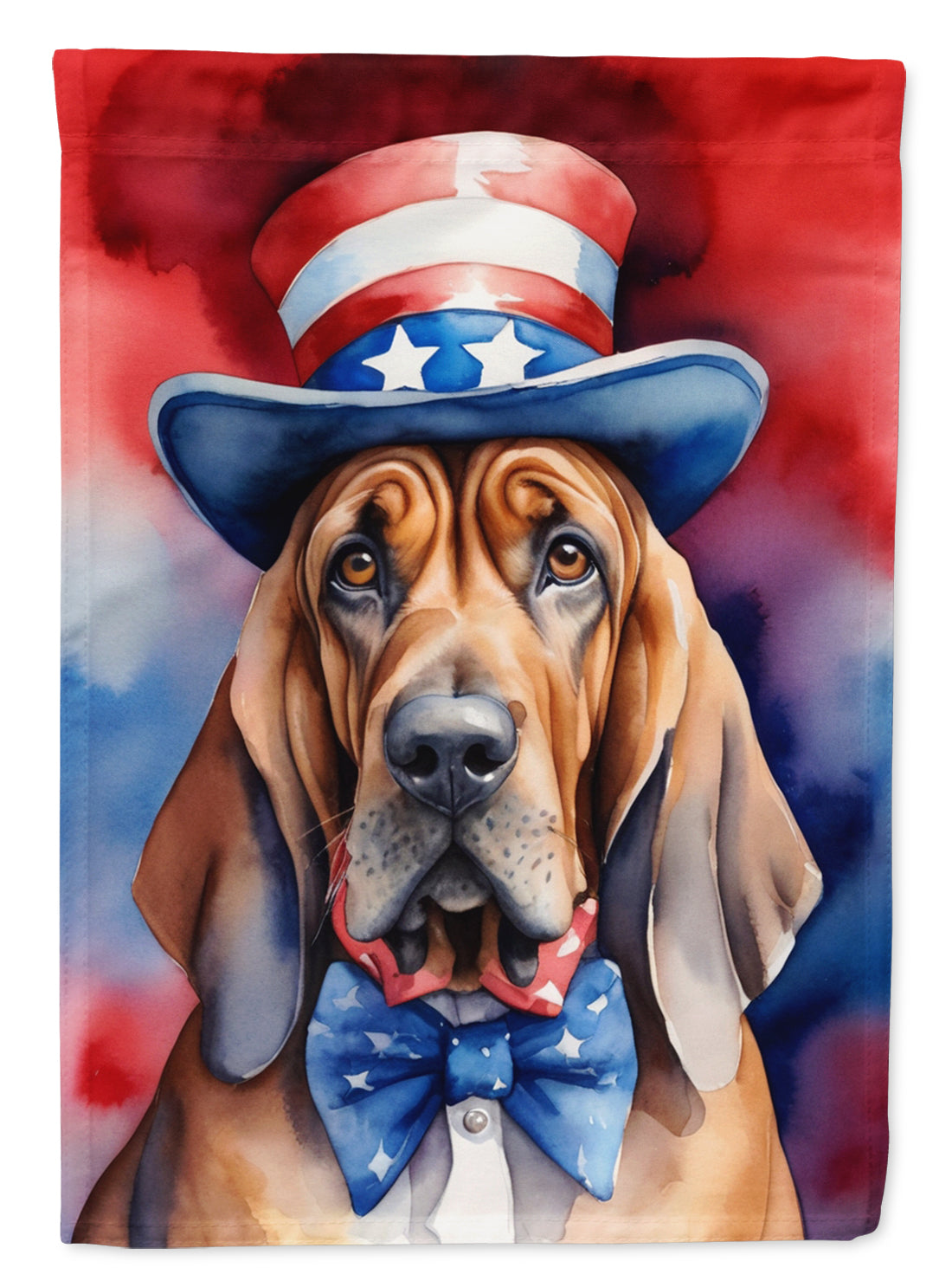 Buy this Bloodhound Patriotic American House Flag