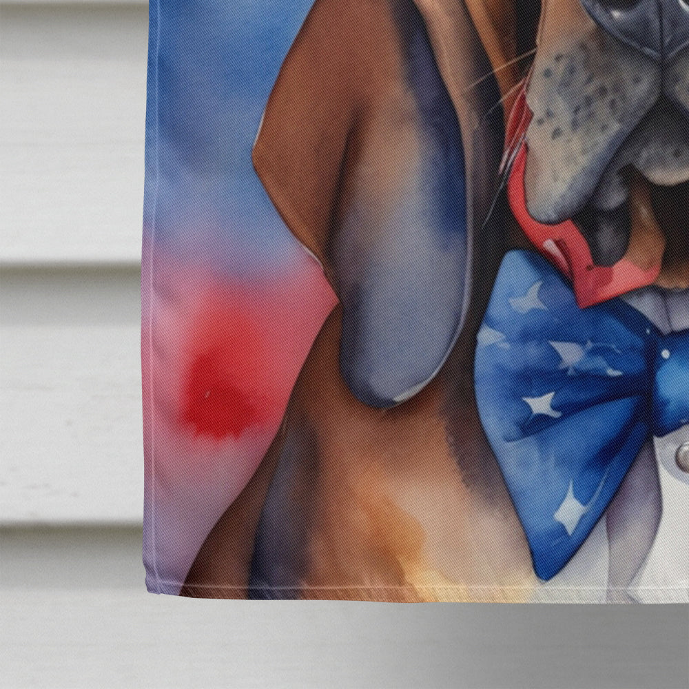 Bloodhound Patriotic American House Flag