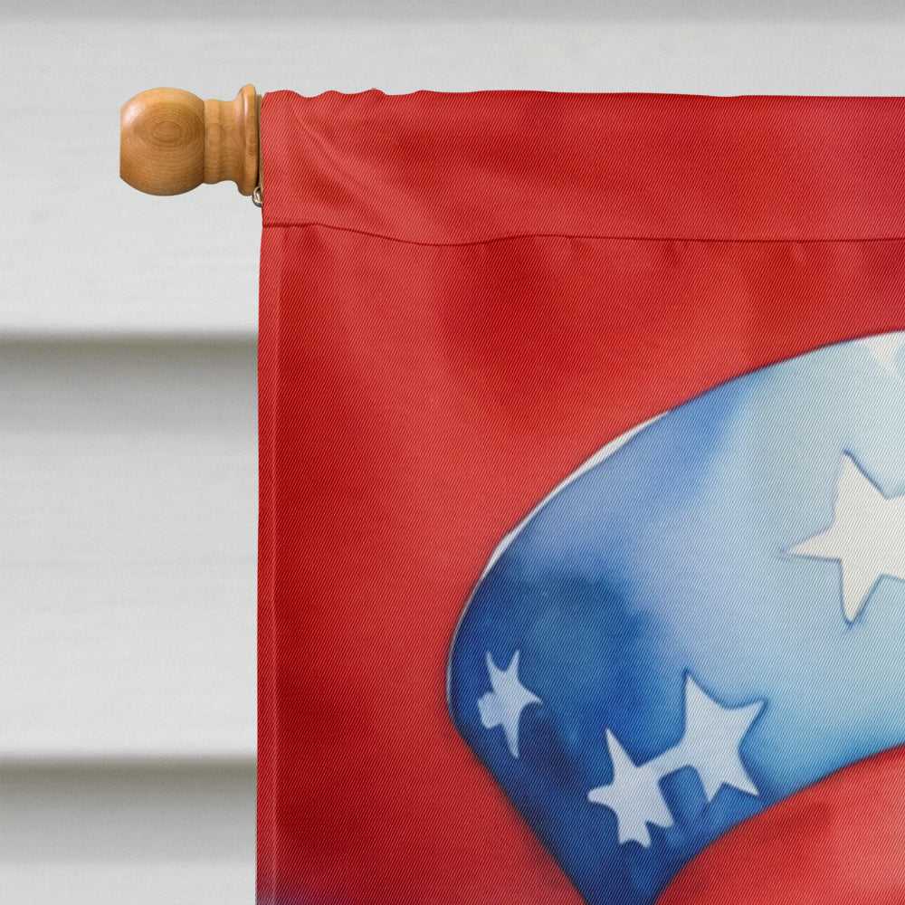 Brittany Spaniel Patriotic American House Flag