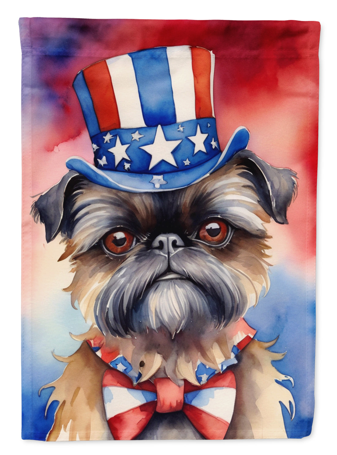 Buy this Brussels Griffon Patriotic American House Flag