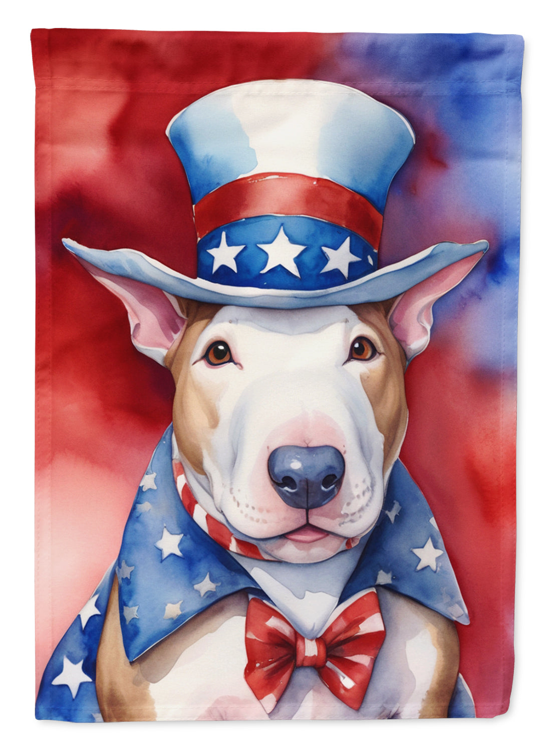 Buy this Bull Terrier Patriotic American House Flag