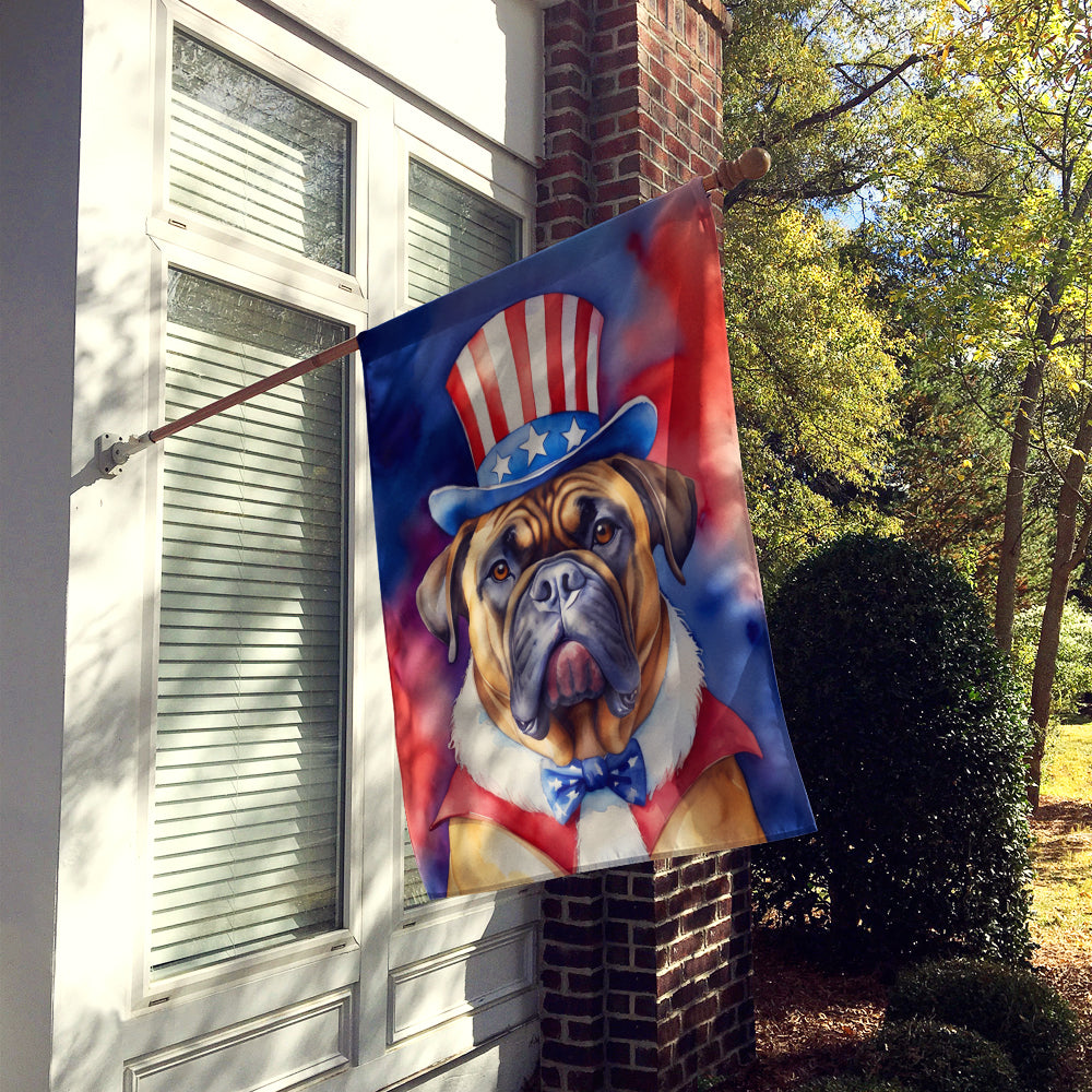 Bullmastiff Patriotic American House Flag