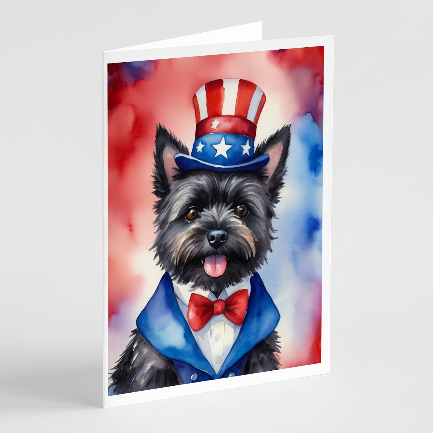 Buy this Cairn Terrier Patriotic American Greeting Cards Pack of 8