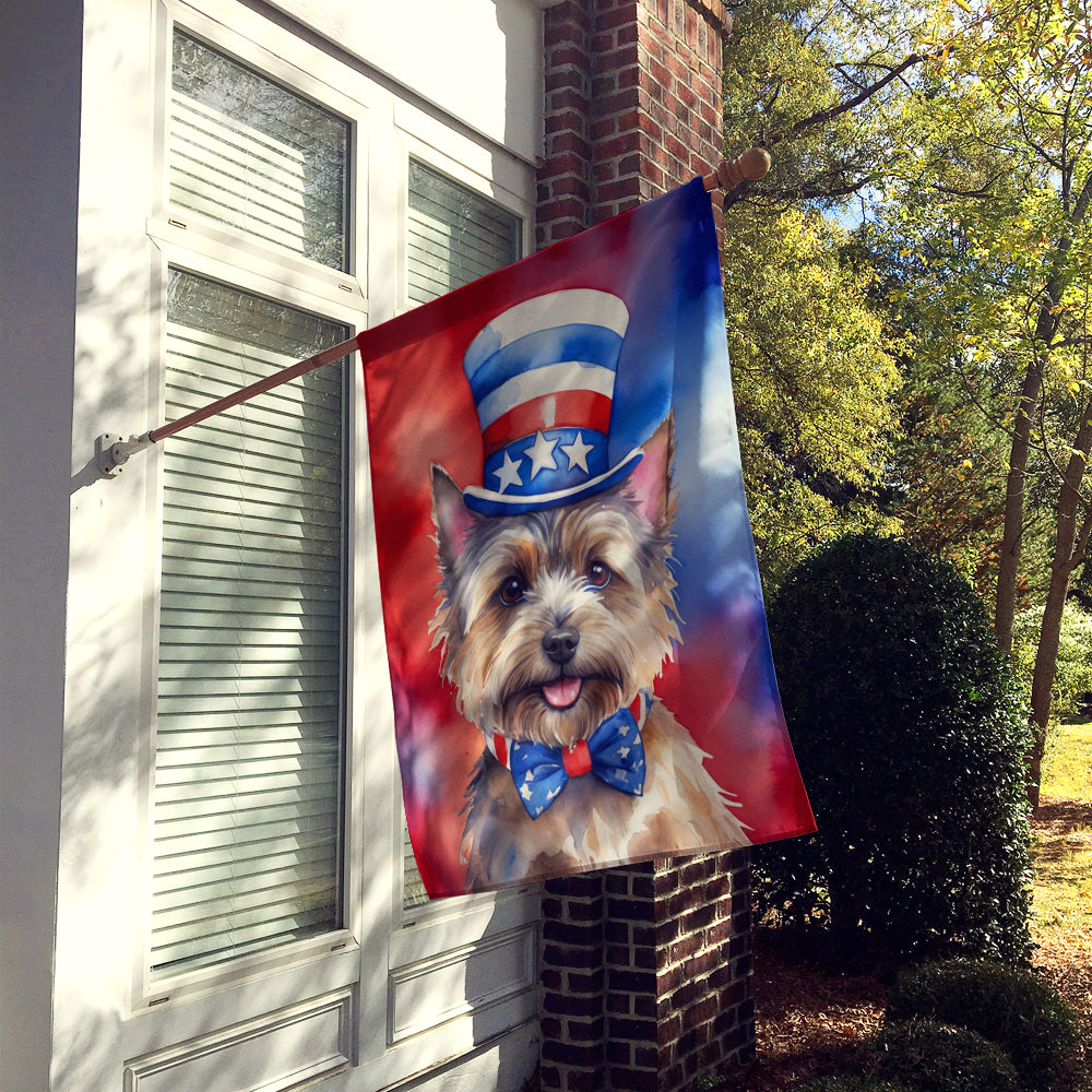 Cairn Terrier Patriotic American House Flag