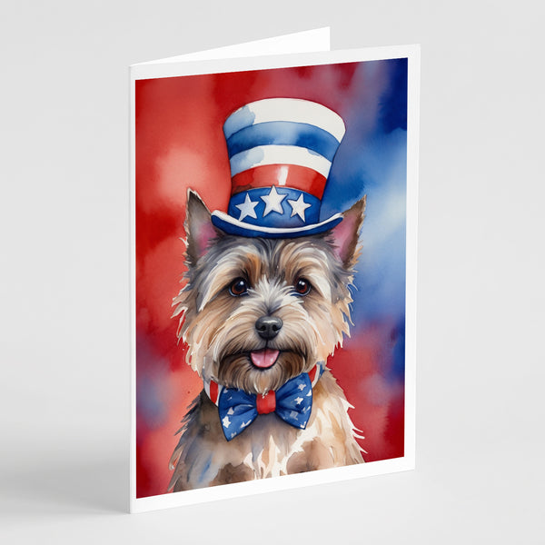 Buy this Cairn Terrier Patriotic American Greeting Cards Pack of 8