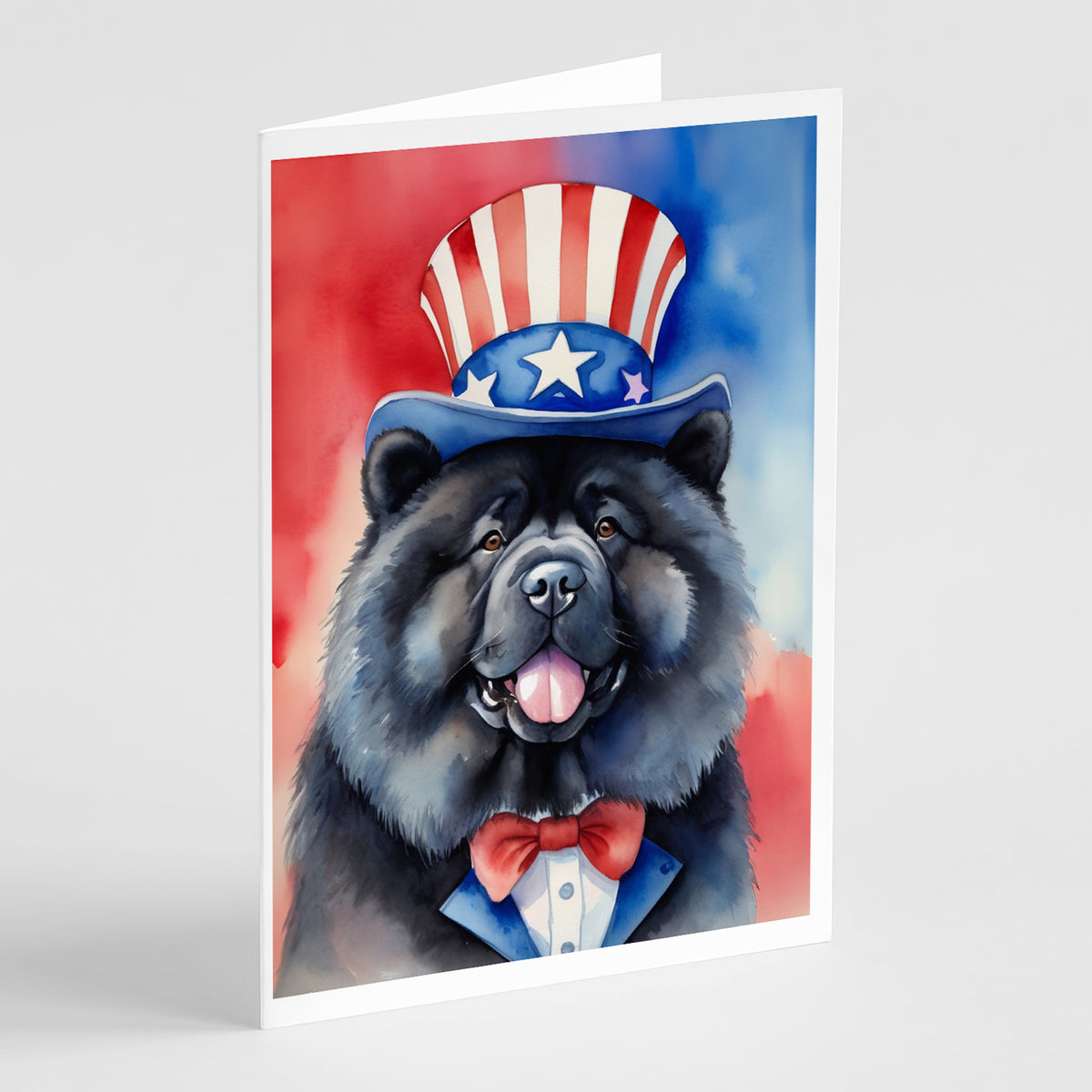 Buy this Chow Chow Patriotic American Greeting Cards Pack of 8